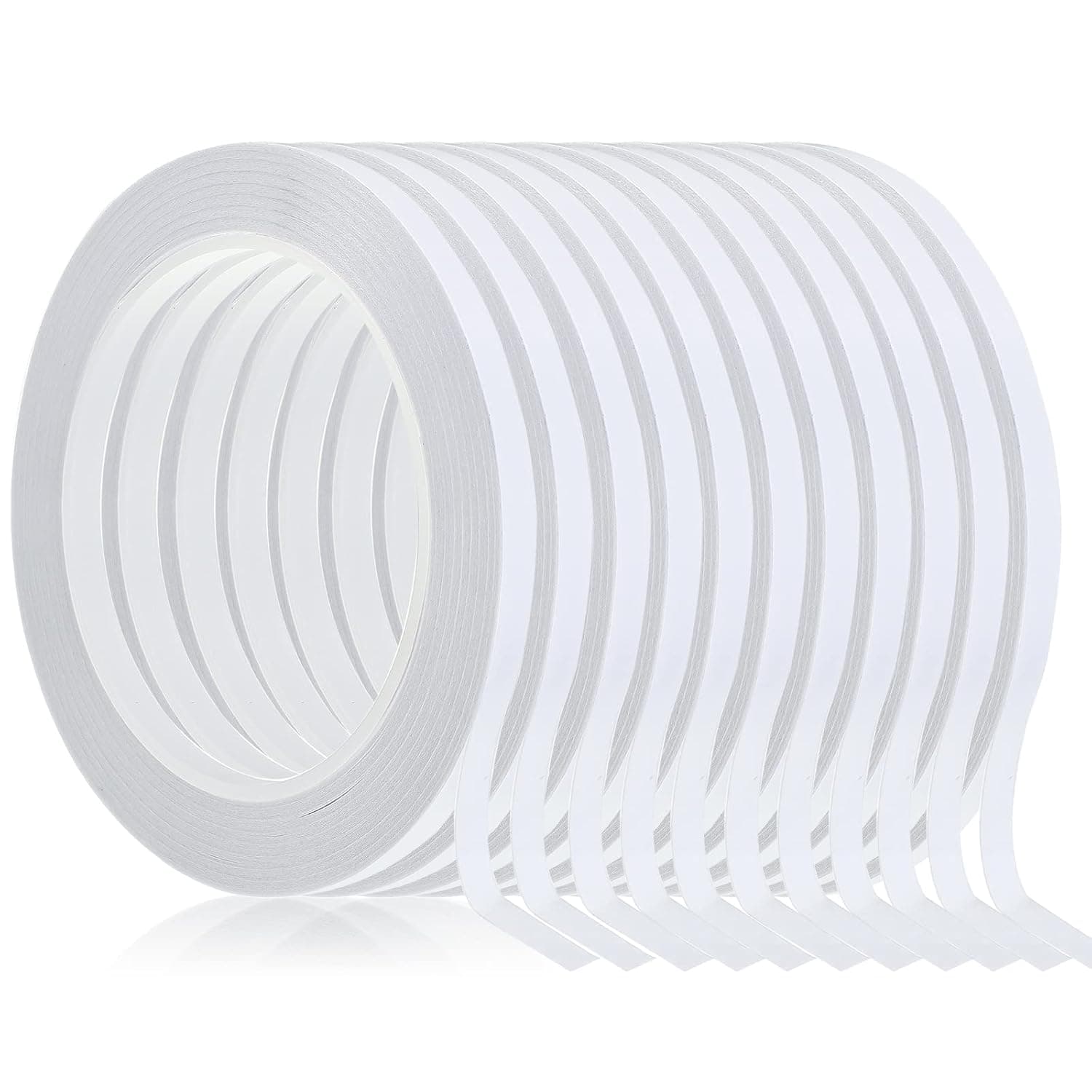Chuangdi 16 Rolls Double Sided Tapes for Crafts Gift Wrapping Adhesive Sticky Tape Scrapbooking Photos Invitation Cards Paper DIY Office Supplies, Each Roll 25 Yards Long (1/4 Inch Wide)
