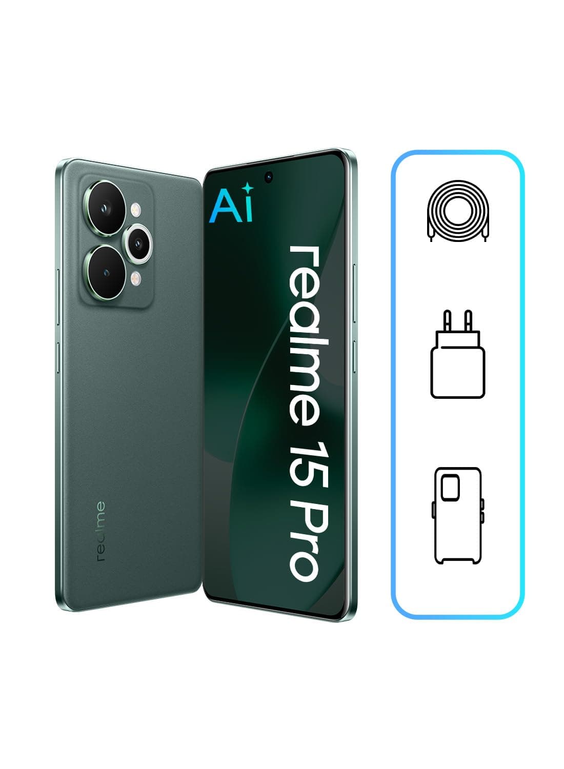 ريلمي هاتف ذكي 15 برو 5G (ذاكرة RAM 12GB، تخزين 512GB)، شاشة OLED 6.8 انش 144Hz، سناب دراغون 7 الجيل 4، كاميرا 50MP OIS | 7000mAh | شحن سريع 80 واط | اندرويد 15 | ضمان 12 متر (اخضر مخملي)