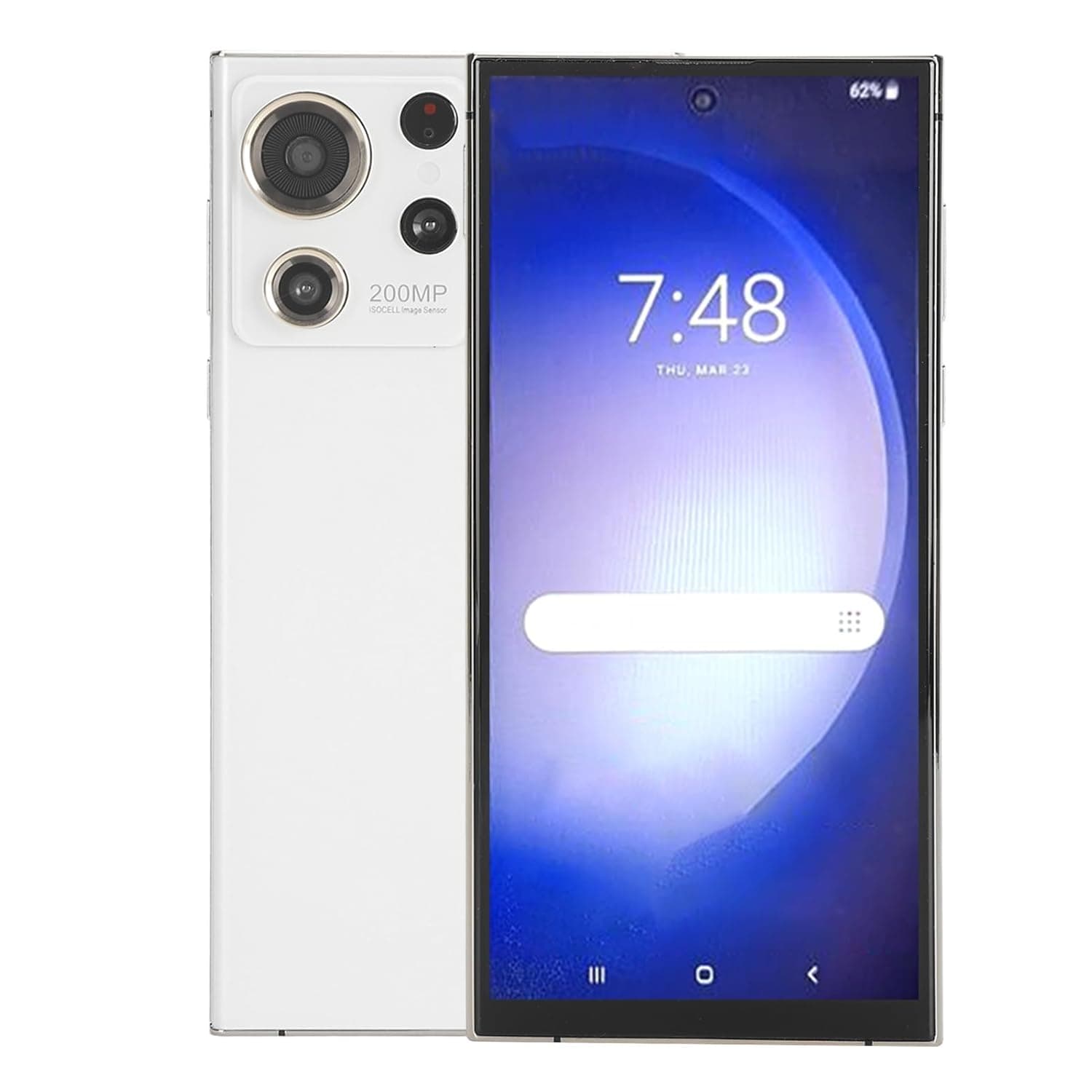 SENECESLI Mobile Phone, 128g of Expandable Perforated Screen 6800mAh HD 6.8 -Chol -Martphone 2.4g 5G WLAN for Games (White)