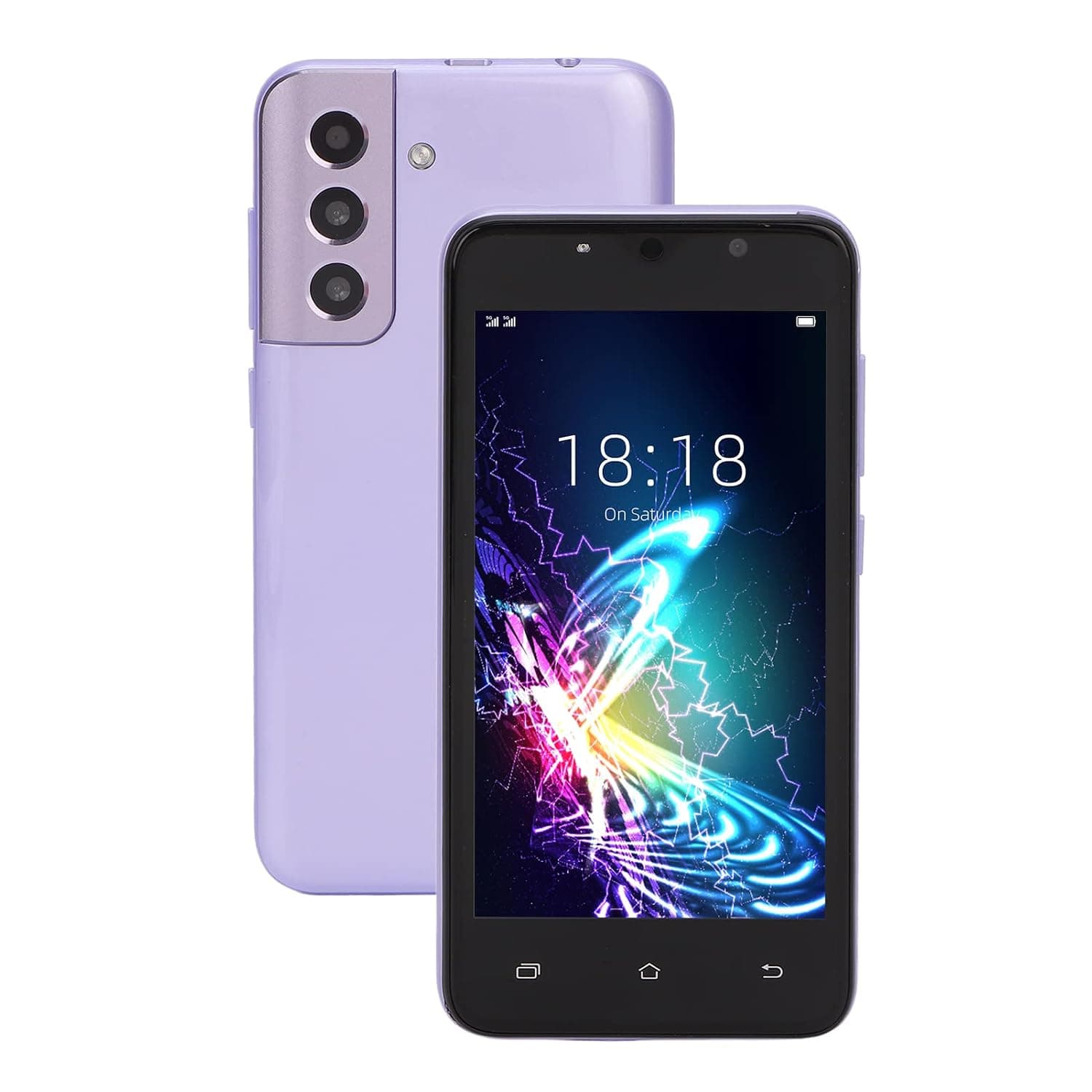 4.5 Inch Mobile Phones for Androd 11-1960x1080 HD LCD Screen, Ultra Thin Smartphone for Daily Use, 10 Core Processor, 4GB RAM 32GB ROM, Long Lasting Battery, 13MP and 5MP, Purple
