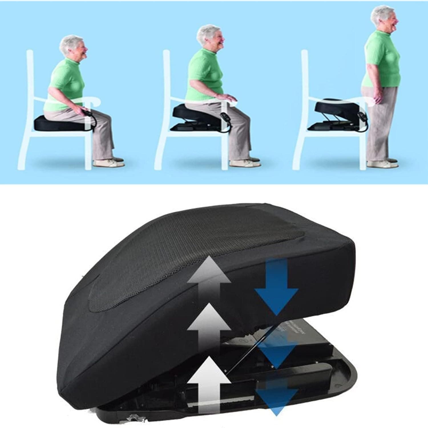 Electric Uplift Seat Assist Cushion, Portable Sofa Chair Seat Power Up Lifting Cushion Elderly Standing Up Aid, Support up to 300 lbs