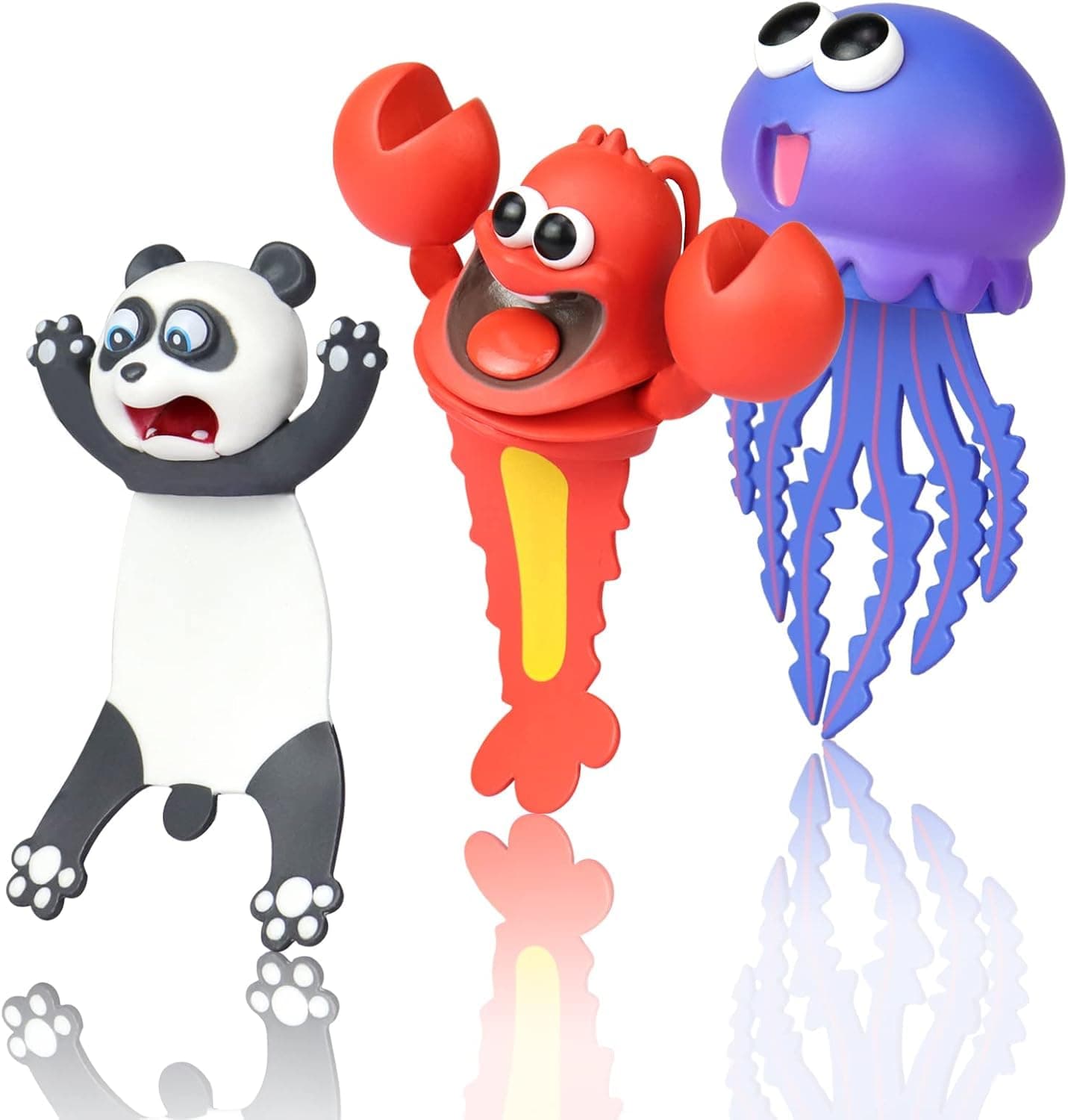 3D Bookmark, 3Pcs Funny Animal Cartoon Bookmark Novelty Stationery Birthday Party Favors for Student Teens Boys Girls Help with Reading Office School Supplies