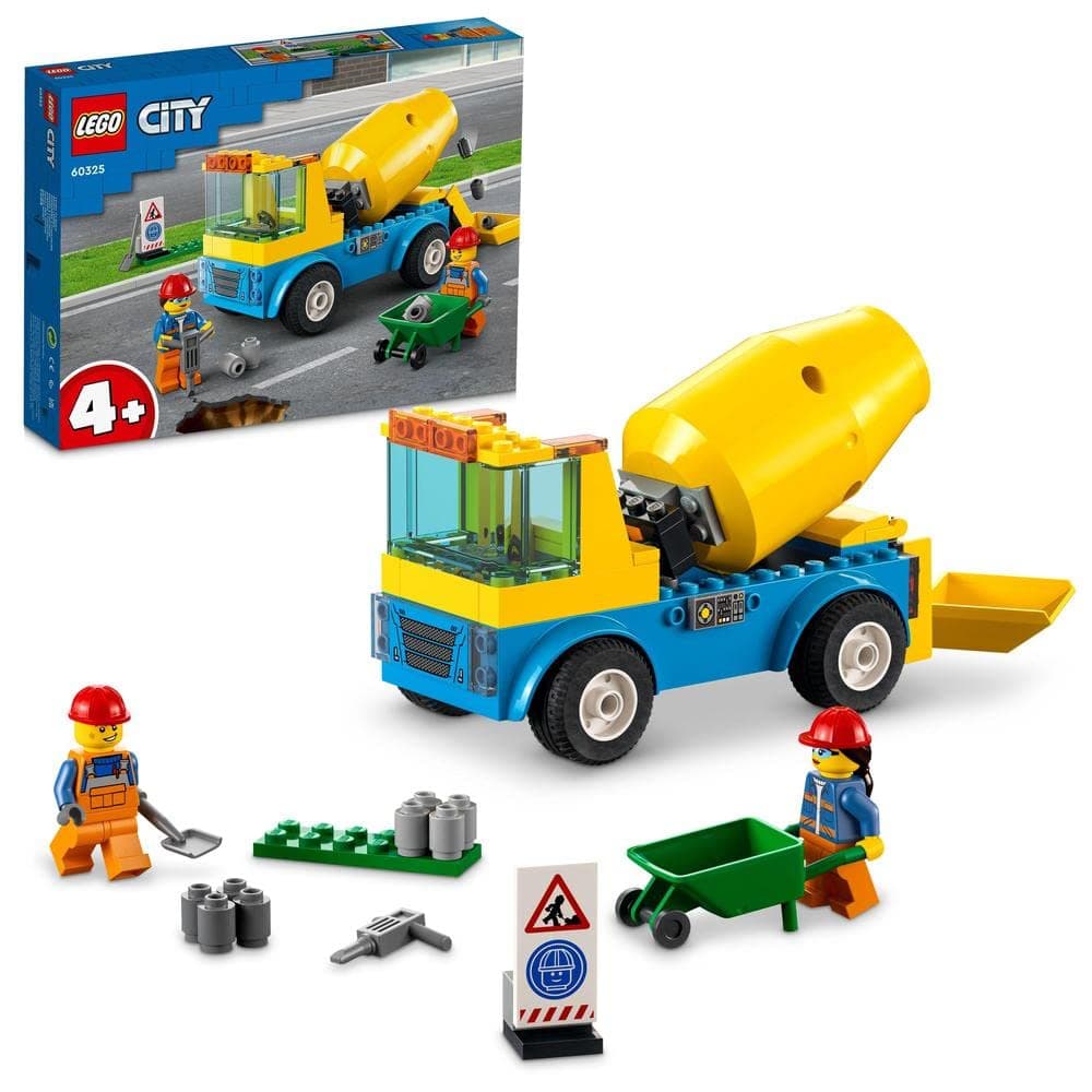 LEGO® City Cement Mixer Truck 60325 Building Kit (85 Pieces)