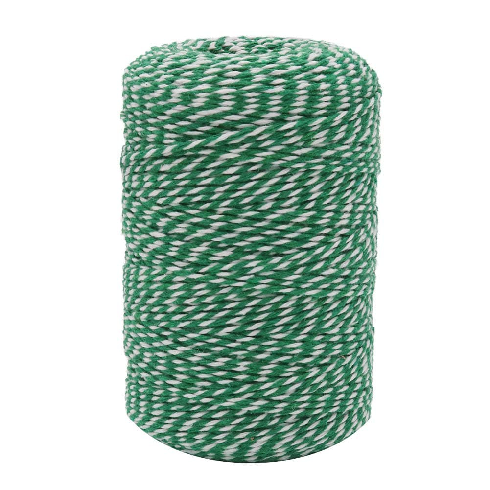 Tenn Well Green and White Twine, 656 Feet Cotton Bakers Twine Perfect for Baking, Butchers, Crafts, Gift Wrapping, Christmas Decoration | Cotton bakers twine for butchers, crafts, gift wrapping, Christmas decoration