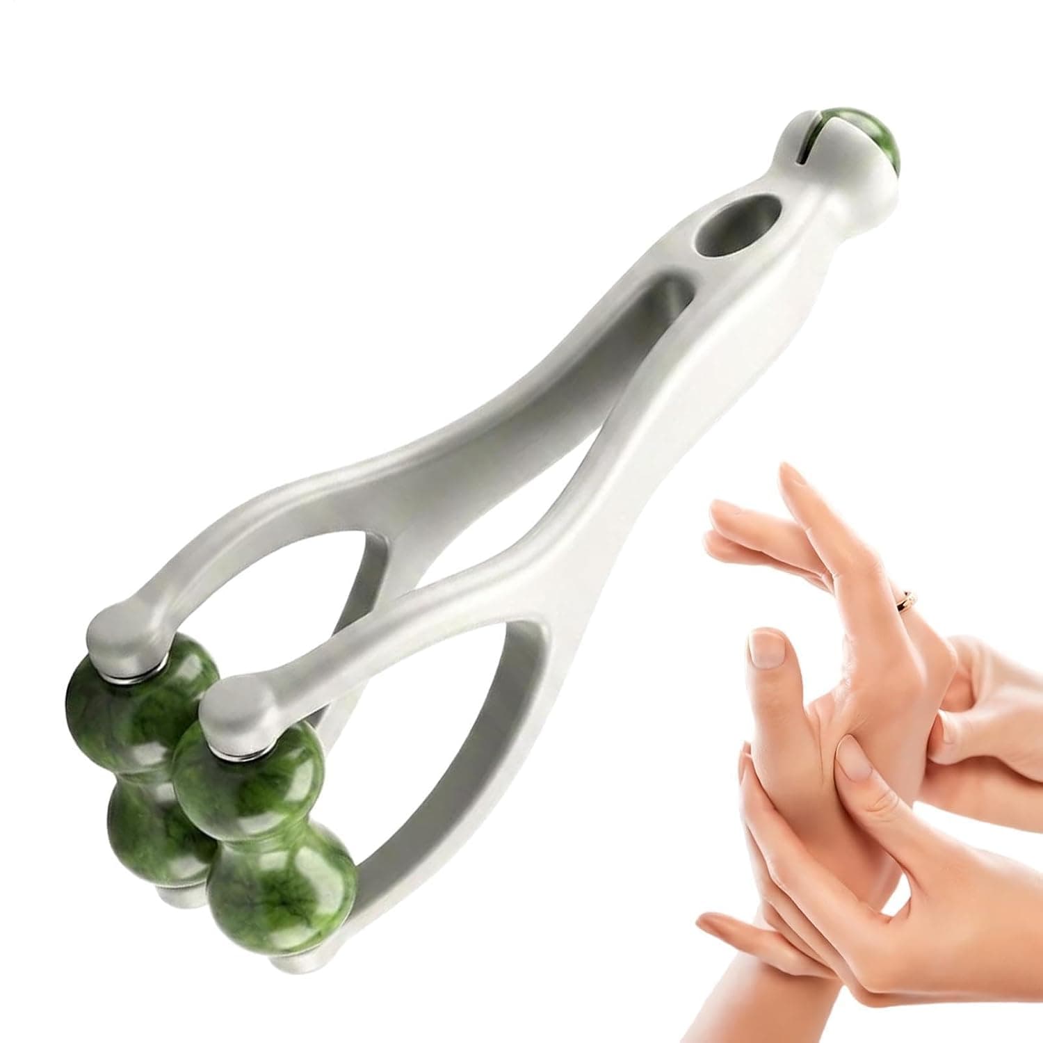 Finger Roller Massager Relaxation Jade Stone Portable Handheld Tool | Finger and Hand Massage Tools for Women Home Travel Office Dormitory Business Trip
