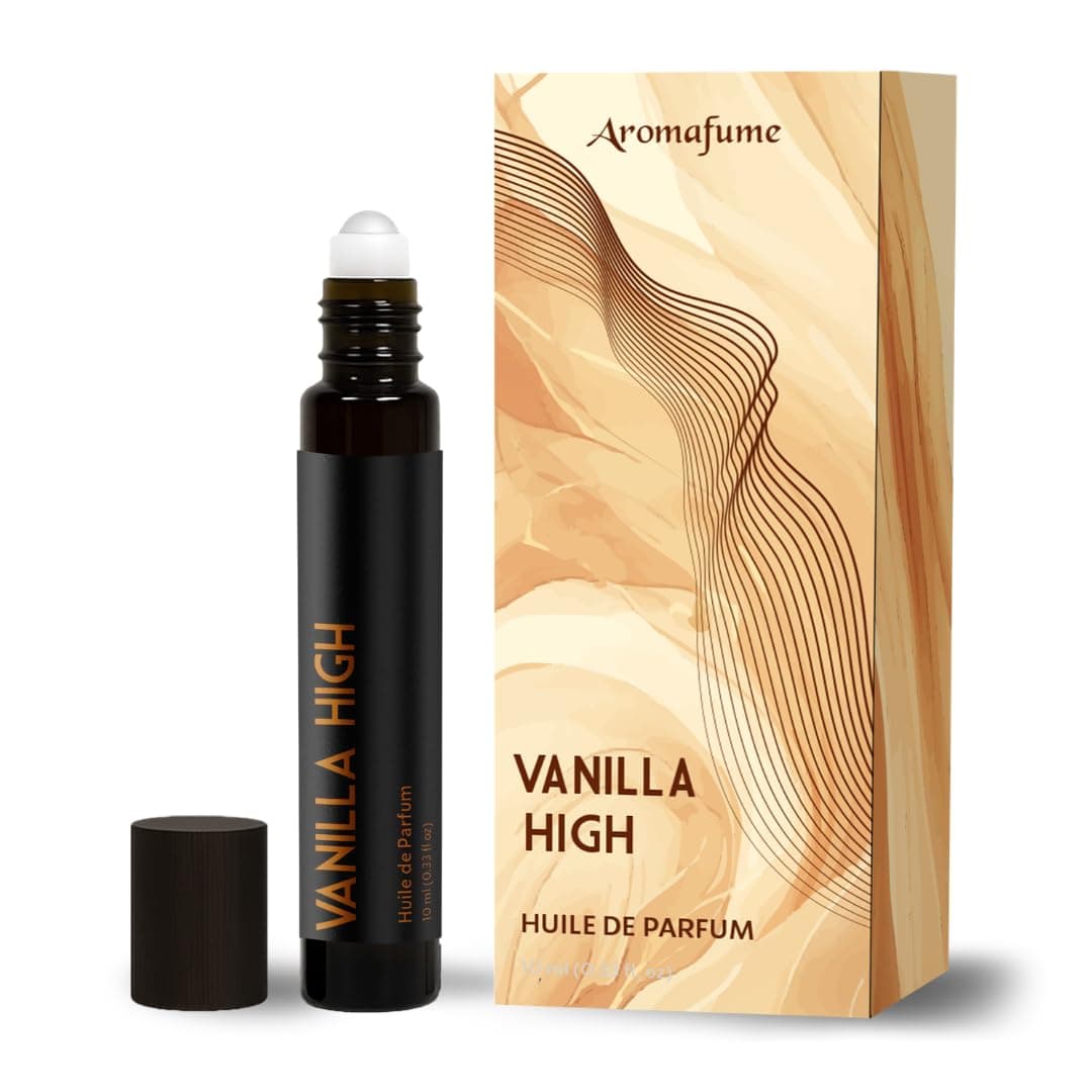 Vanilla High Non Alcoholic Perfume Oil Roll-On, Travel Size, Aromafume | Sweet & Creamy | Neroli, Orange & Caramel | Luxury Scent | Premium Gifts | Long Lasting Fragrance
