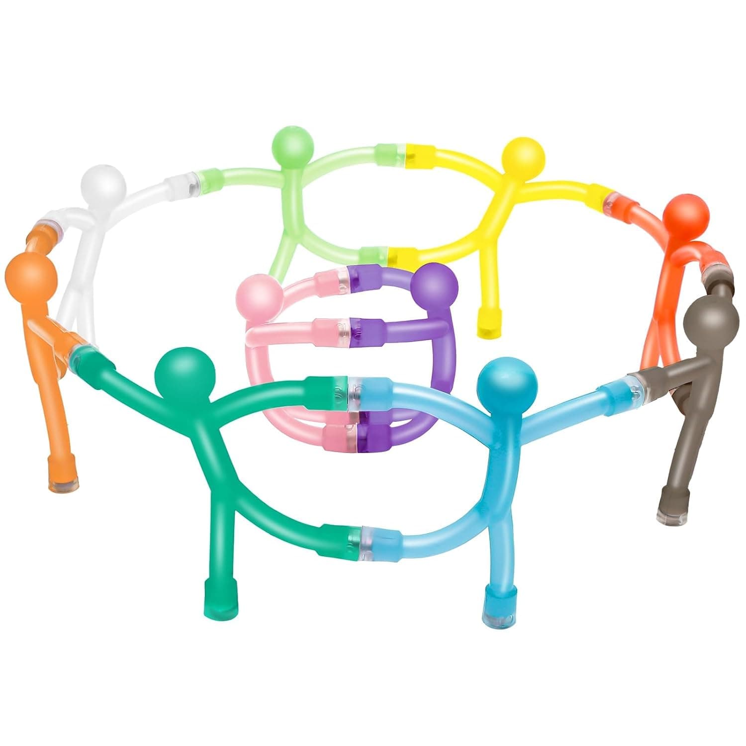 10 Pcs Flexible Refrigerator Magnets, suitable for Kitchen and Office, Colorful Humanoid Magnetic Figures for Whiteboards and Lockers, Versatile Silicone Mini People Magnets for Home Decor