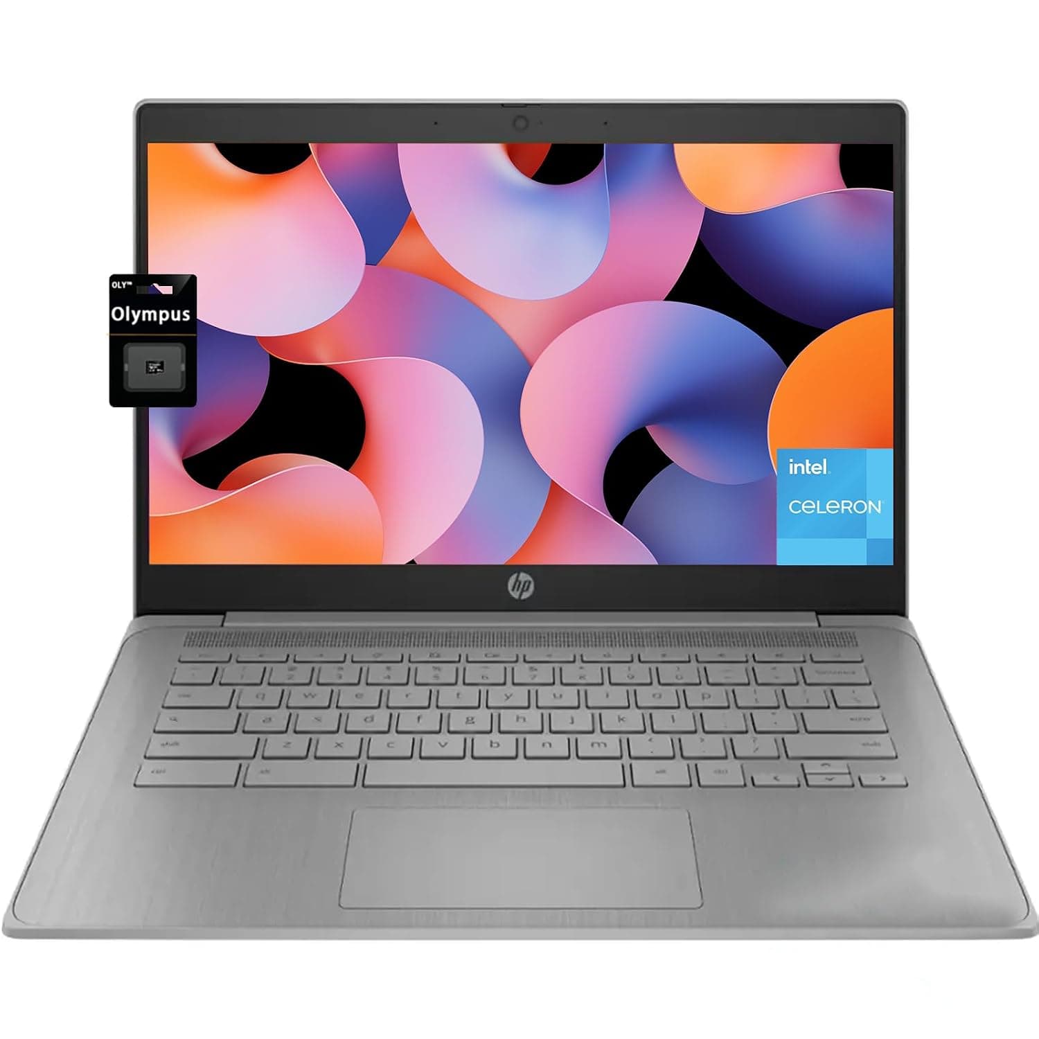 HP Chromebook 14 Laptop, Quad-Core Intel Celeron Processor N4500(> N4020) 4GB RAM, 192GB Storage,(64GB eMMC+128GB SD Card) 14''HD Display, Wi-Fi6, Bluetooth, Chrome OS, Long Battery Life, Modern Grey