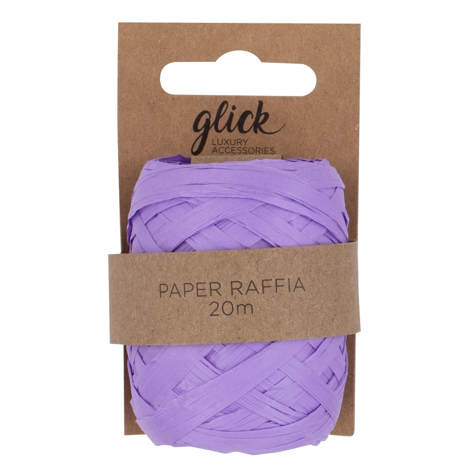Glick Purple Paper Raffia Ribbon, Perfect for Gift Wrapping and Arts and Crafts, 20 Metres Ribbon, Recyclable