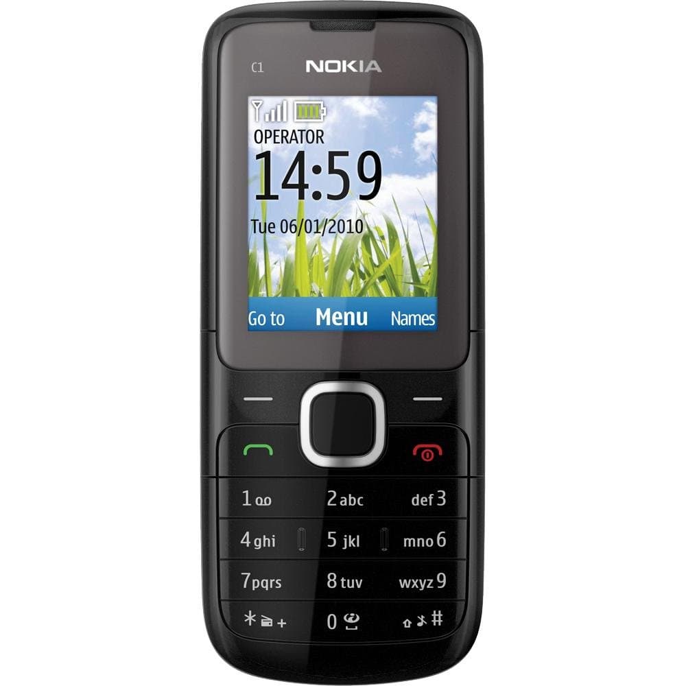 Nokia C1-01 Single-SIM 64MB ROM + 16MB RAM (GSM Only | No CDMA) Factory Unlocked 2G GSM Cellphone (Dark Grey) - International Version