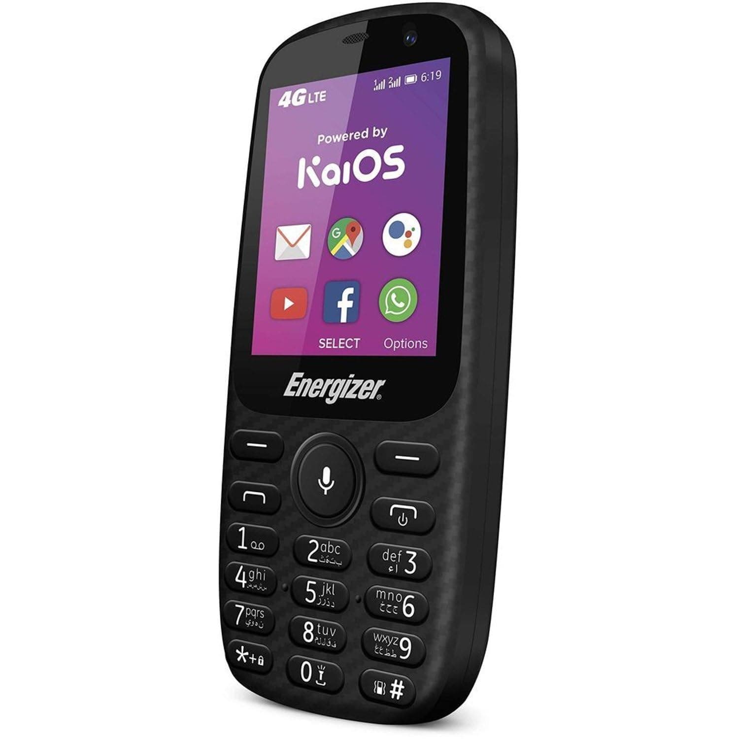 Energizer Energy E241S Feature Phone, 512 MB RAM, Dual Mini Sim - Black