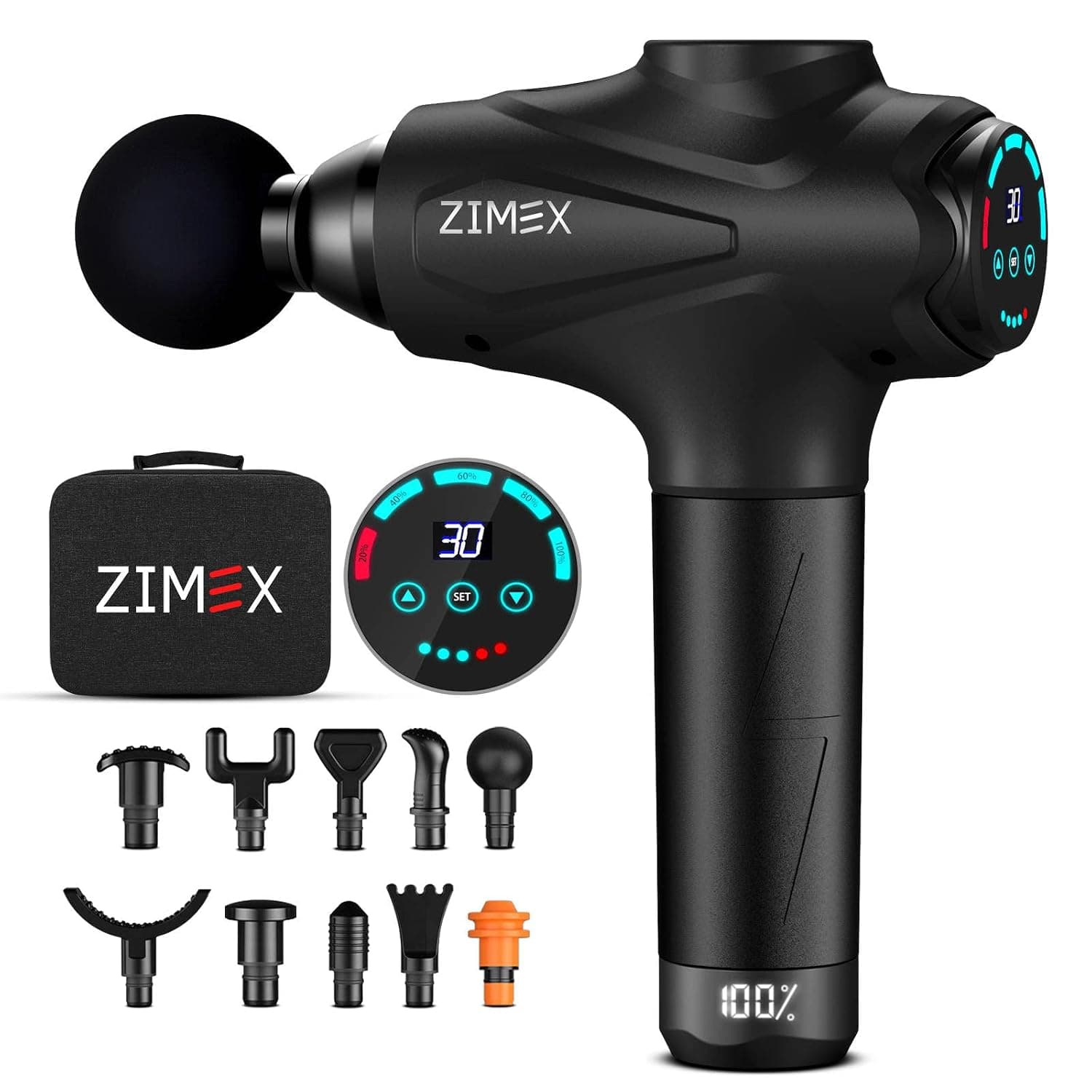 New Muscle Massage Gun Pro - Massager Deep Tissue for Neck, Leg, Shoulder – Recovery and Back Pain Relief Products - Percussion Body Massager for Athletes- Relaxation - 30 Speeds- Men, Women (Black)