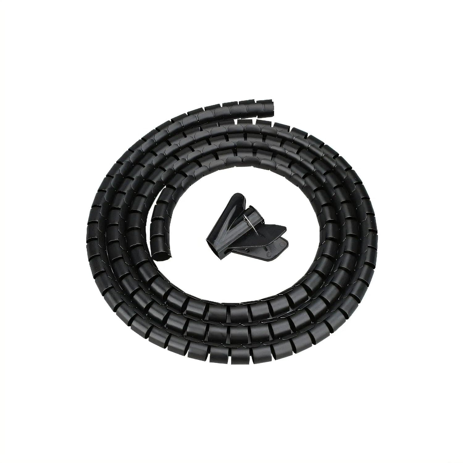 Cable Sleeve Zipper Keeper Sleeve- 4.98meter Length, 1.0cm Diameter,Management Pipe, Cable Holder for Desk