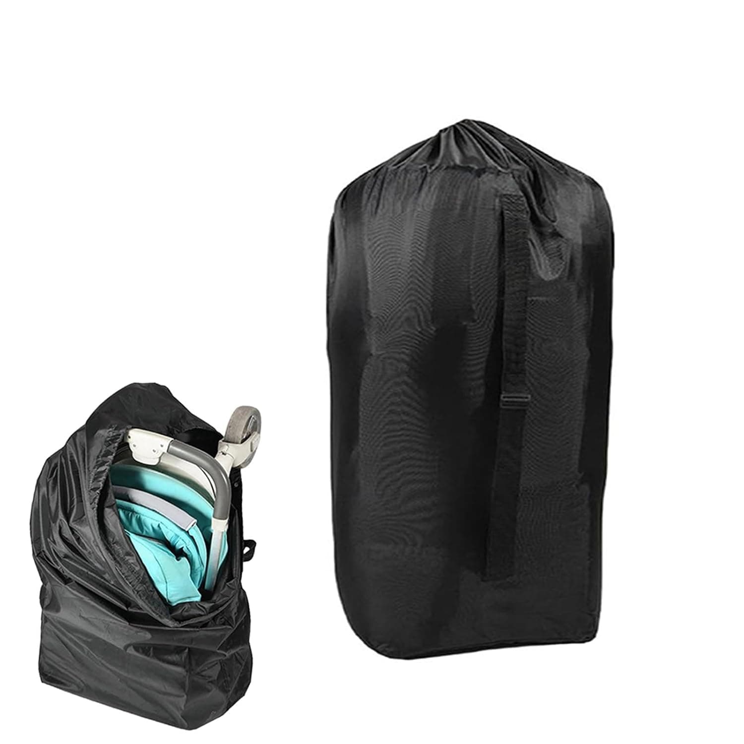 Stroller Travel Bag Waterproof for Airplane with Carry Strap Baby Stroller Cover for Airplane Perfect for Baby Travel Essentials (Black)