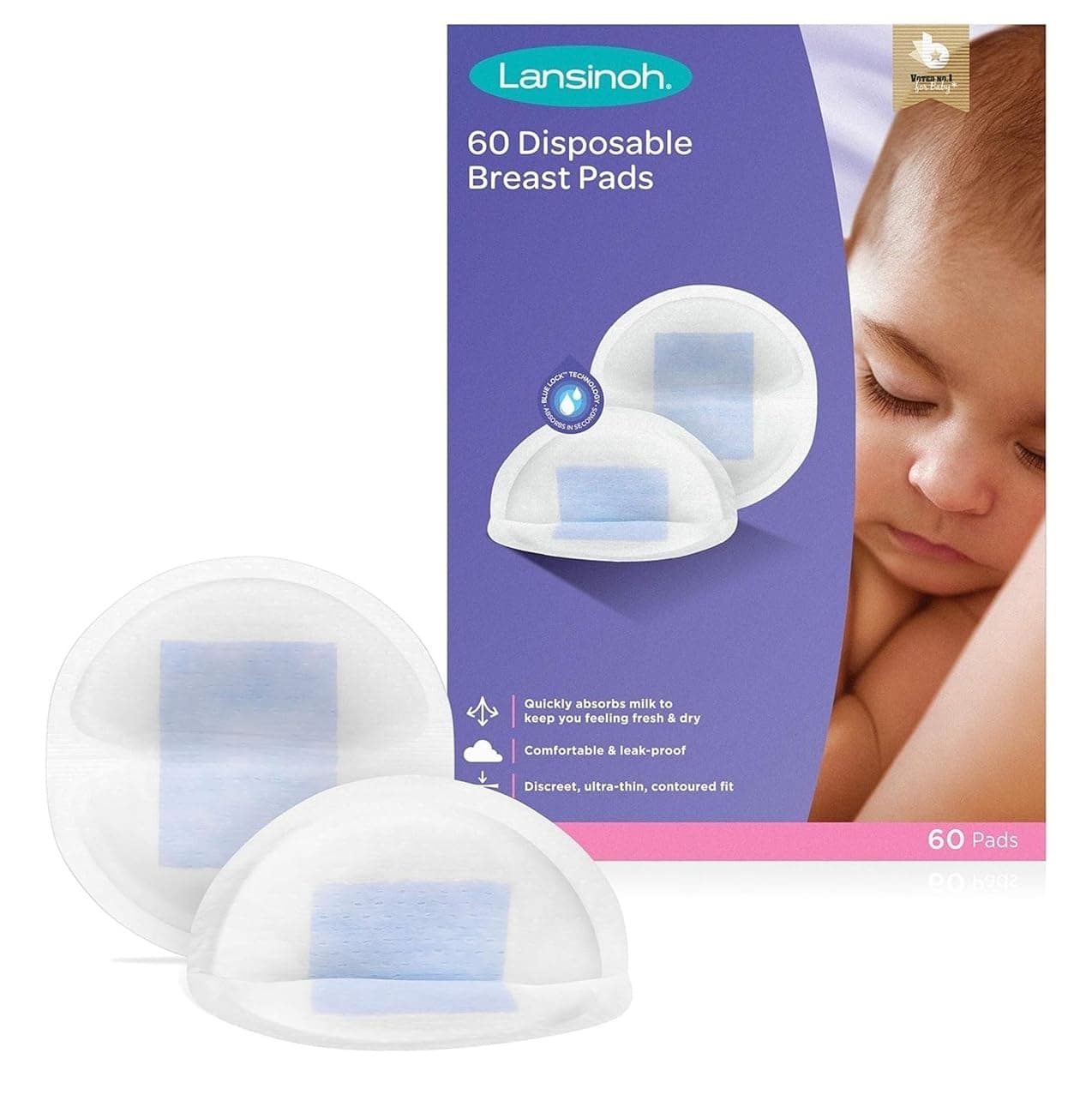 Lansinoh Disposable Nursing Pads, Pack of 60