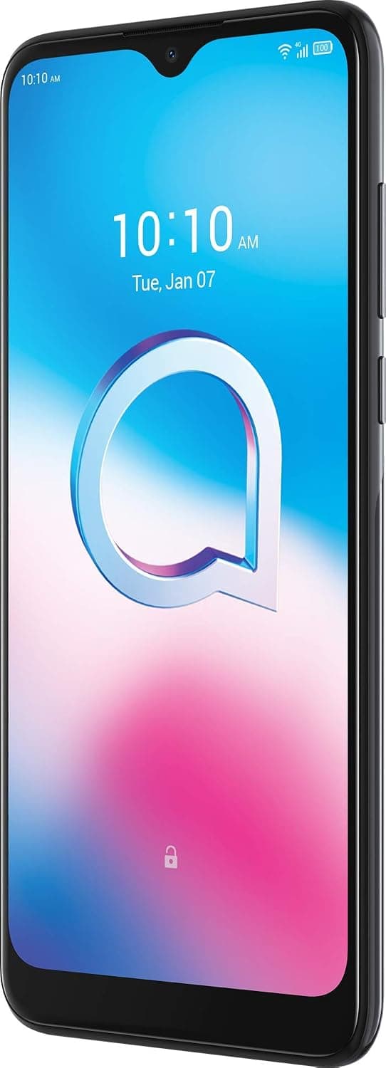 Alcatel 3L (2020) Dual-SIM 64GB ROM + 4GB RAM (GSM Only | No CDMA) Factory Unlocked 4G/LTE Smartphone (Dark Chrome) - International Version
