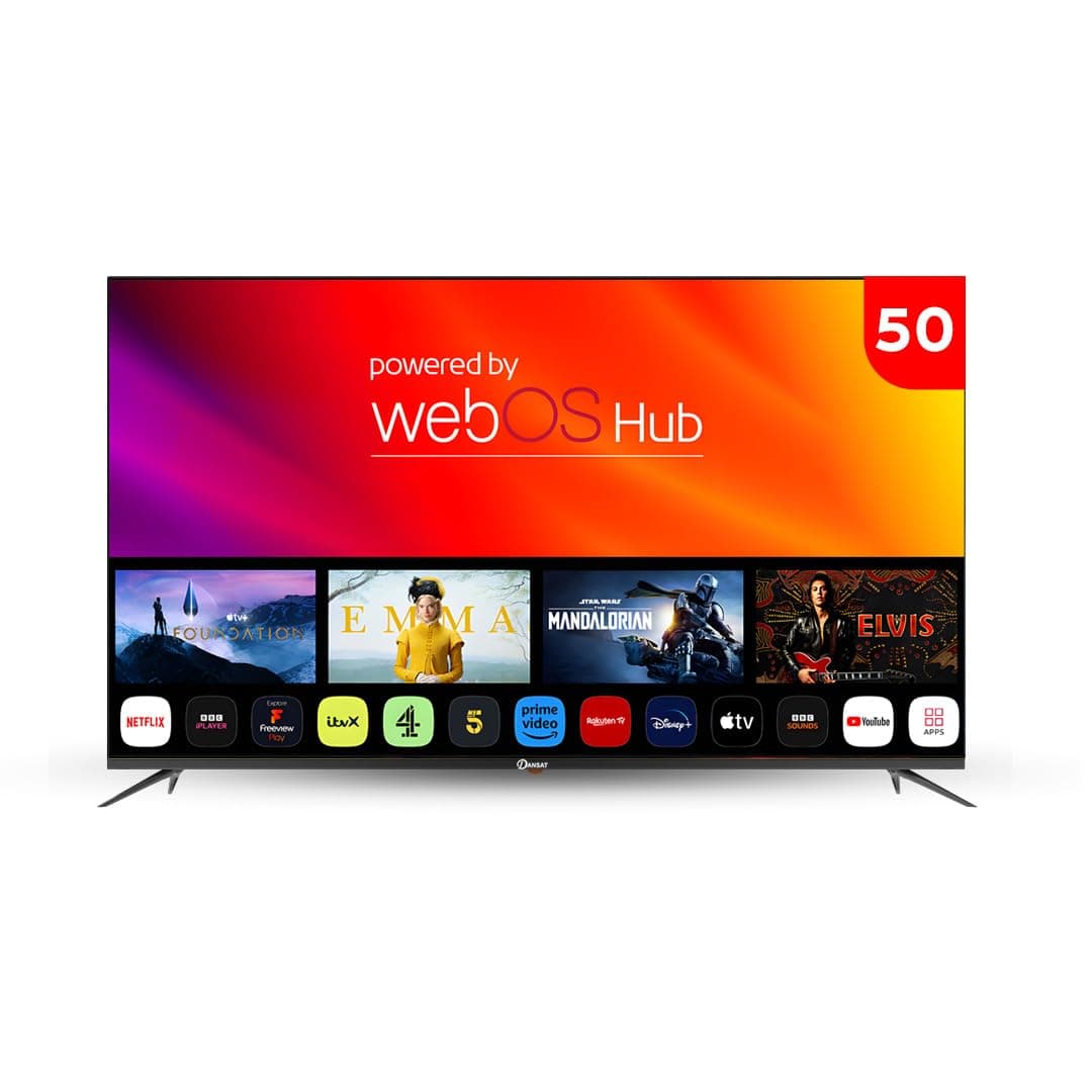 Dansat DTD50UWS Ultra HD 4K WebOS Smart Television, 50-Inch Screen Size, Black