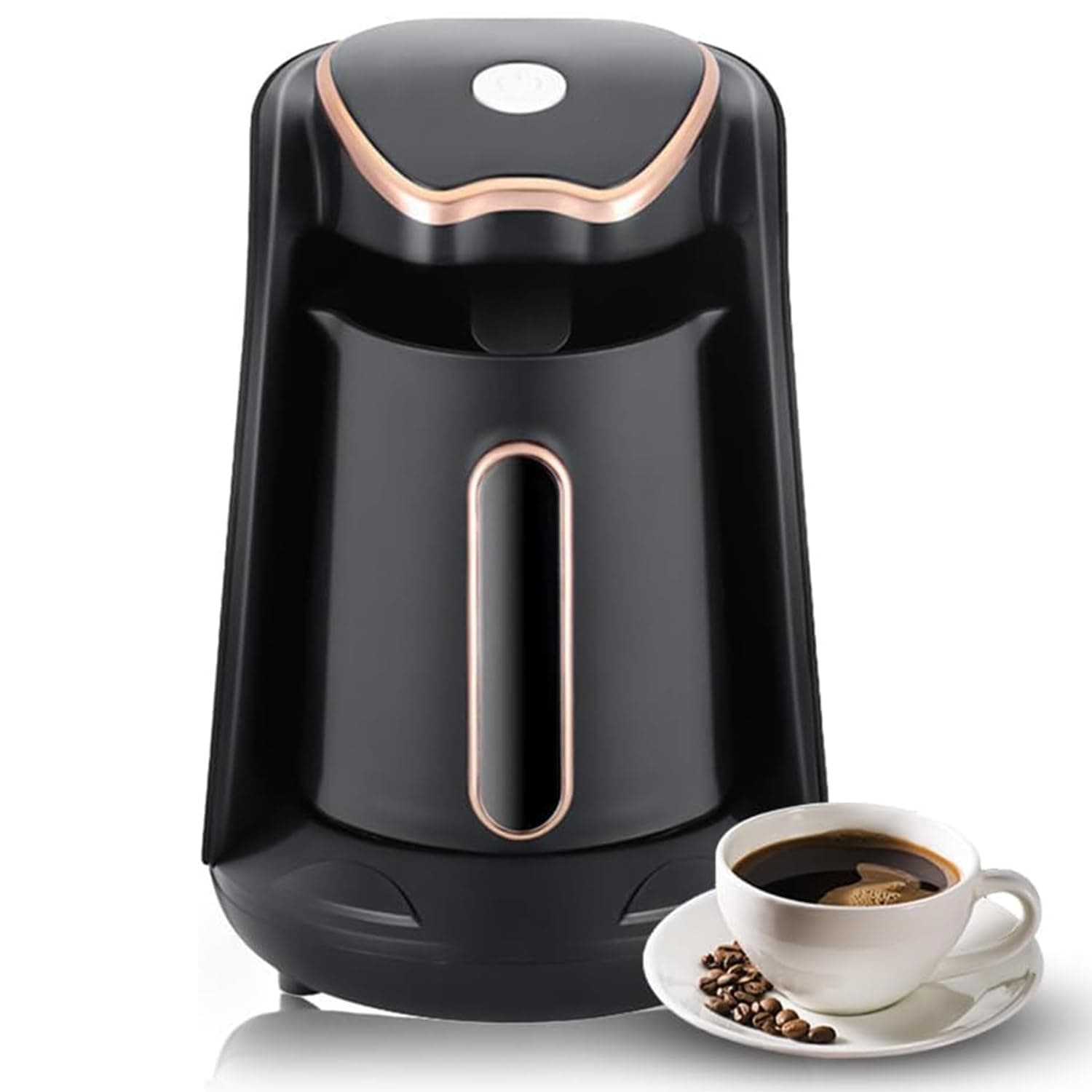 Turkish Coffee Maker Coffee Machine with 250ml/1 Cup Coffee Pot Single Serve Espresso Maker 600W Heating Coffee Pot 5 Minute Quick Making with Induction -drip Function