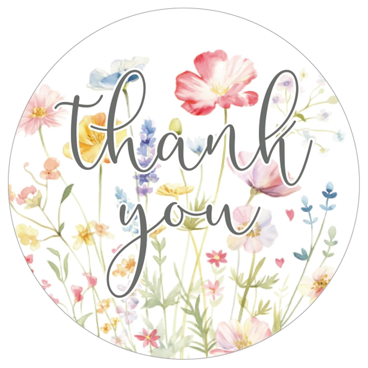 Anwyll Thank You Stickers,Little Wildflower Thank You Stickers, Party Favor Bag Labels Stickers for Gift Wrapping,Envelopes,Cards