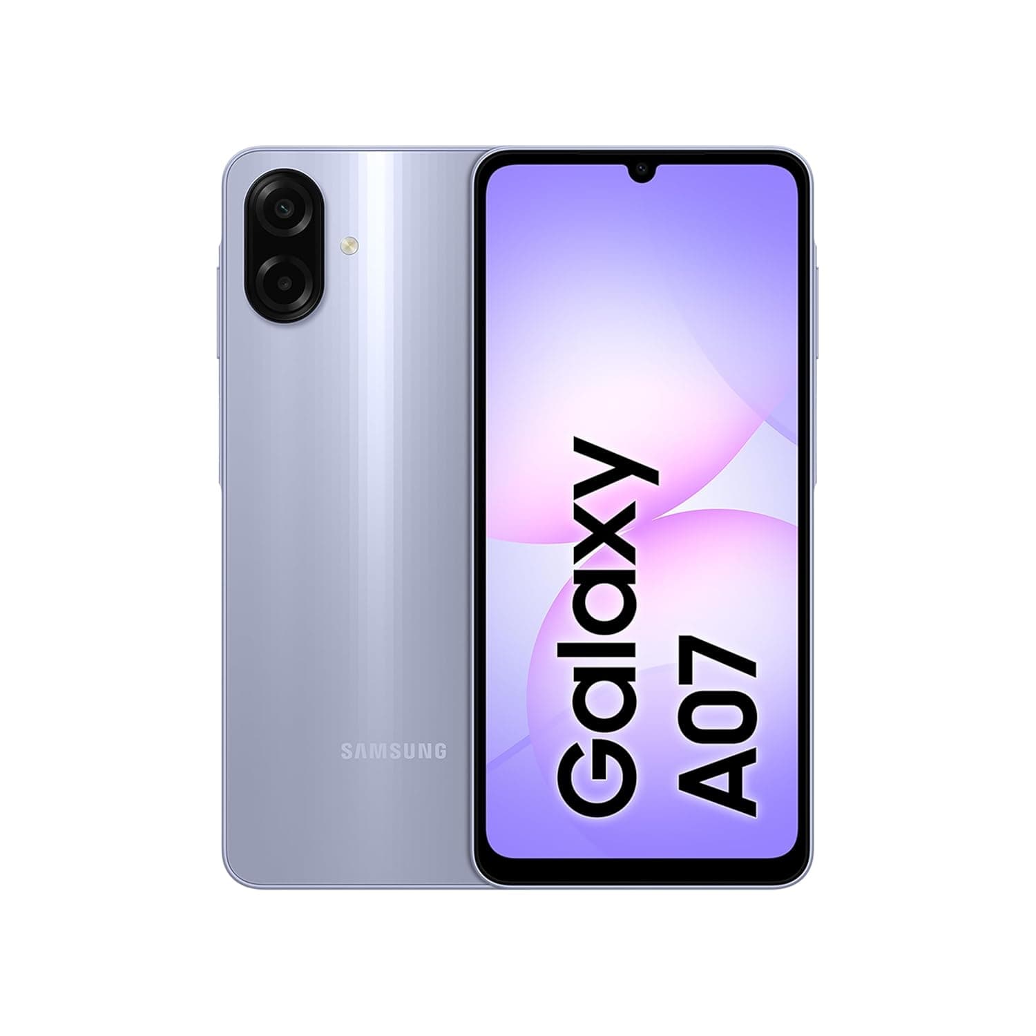 Samsung Galaxy A07 LTE, Android Smartphone, 128GB Storage, 4GB RAM, Light Violet, 6x OS Upgrades, Large Display, 6nm Processor (KSA Version)