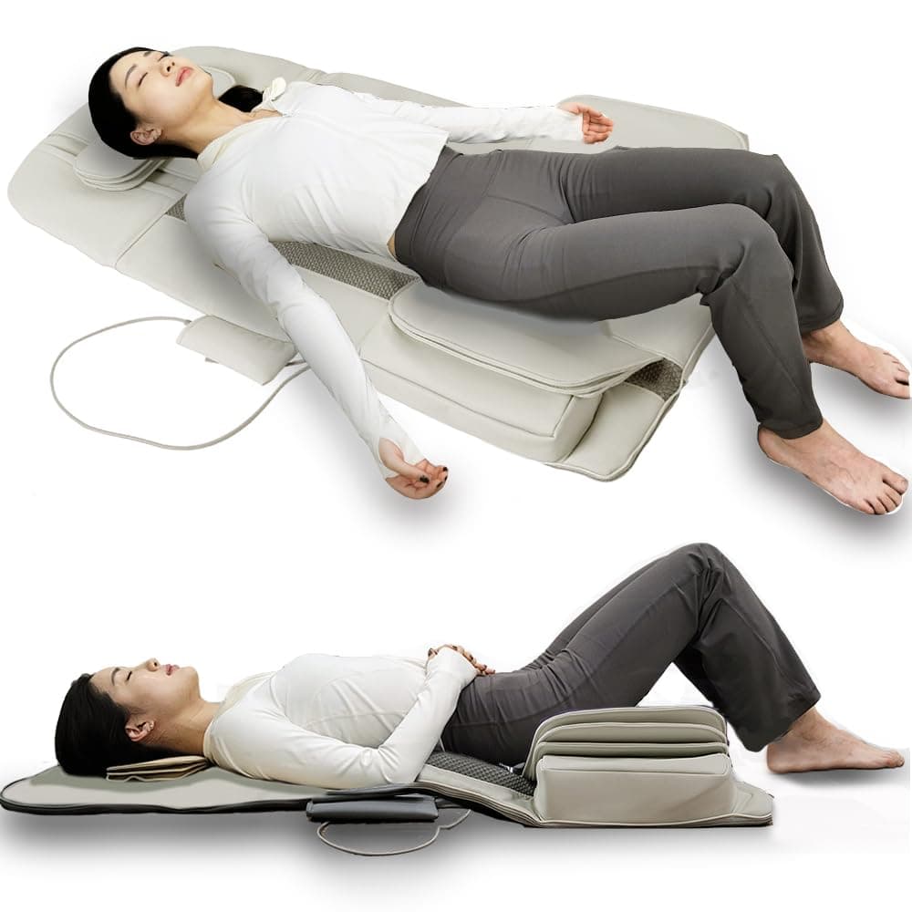 2024 New Full Body Stretching Massage Mat with Airbags. 3D Lumbar Traction - Neck, Back, Waist, Hip Relaxation & Pain Relief. Back Heating Massager Pad, Foldable & Portable.