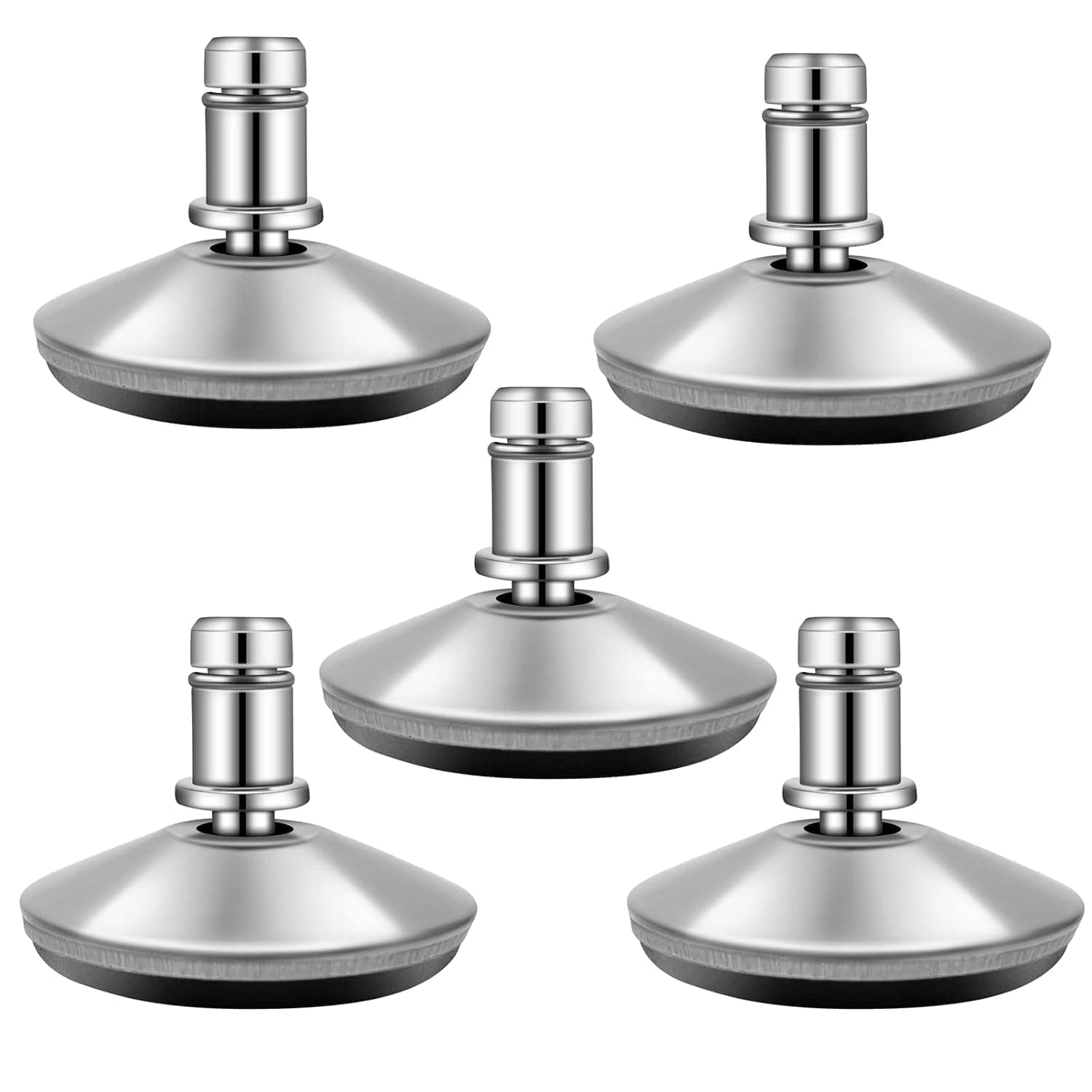 YelaJoy 5PCS Bell Glides for Office Chairs - Replacement Stationary Feet Convert Swivel Caster Wheels to Fixed Legs, 7/16"(11mm) Stem Diameter, Heavy Duty Chair Glides for Carpet & Hard Floors
