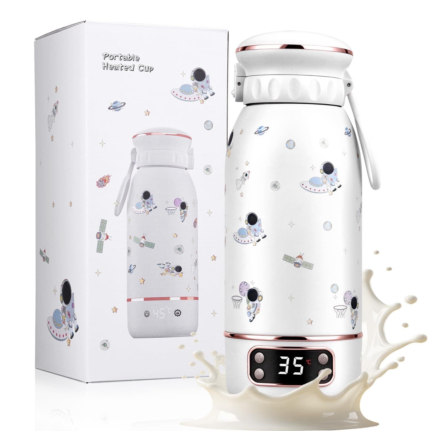 Portable Bottle Warmer Baby On the Go Baby First Equipment Newborn | 500 ml, 10 min heating time, long-lasting heat retention 24 hours, travel kettle