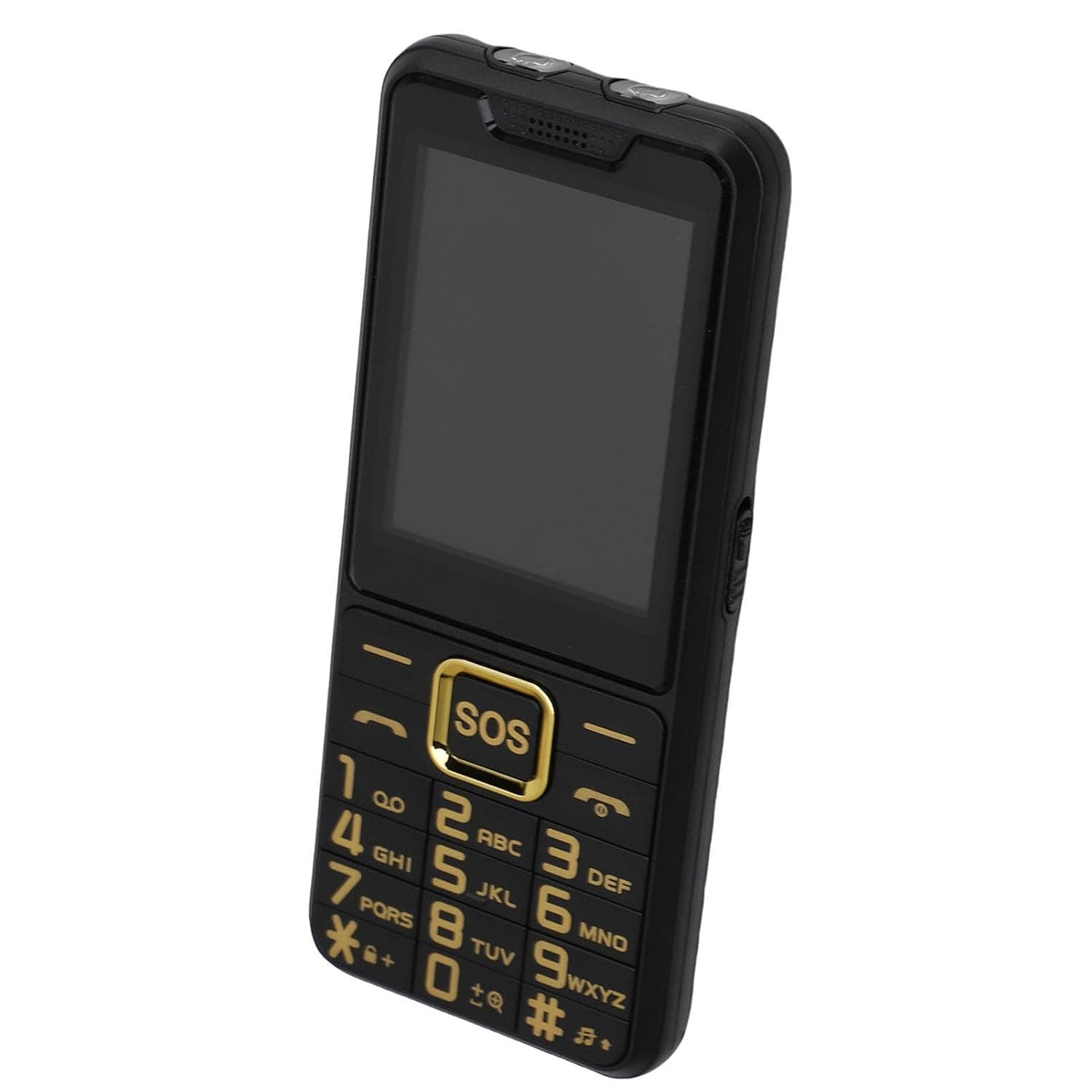Big Key Smartphone, Seniors Phone 2.6 Inch HD Screen, Dual SIM Dual Standby Mobile Phone Support Voice Call Announcement, with Emergency Lighting for Elderly (Black)