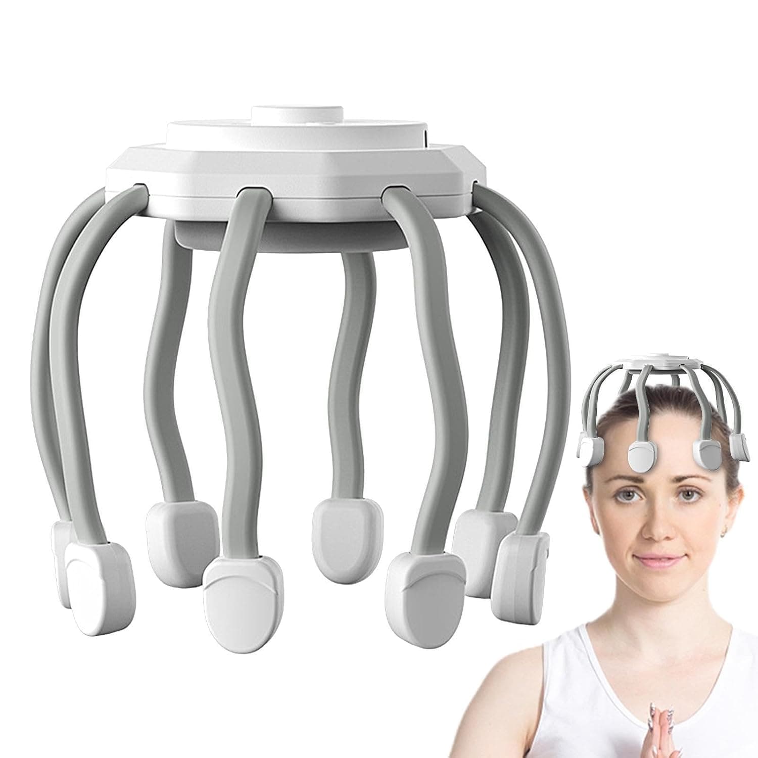 Ultra Scalp Massager Octopus - Electric 10 Vibrating Contacts Head Massage | Tool For Relaxation - 3 Modes SPA Scalp Massager For Deep Relaxation Stress Reduction Tools For Adults And Children