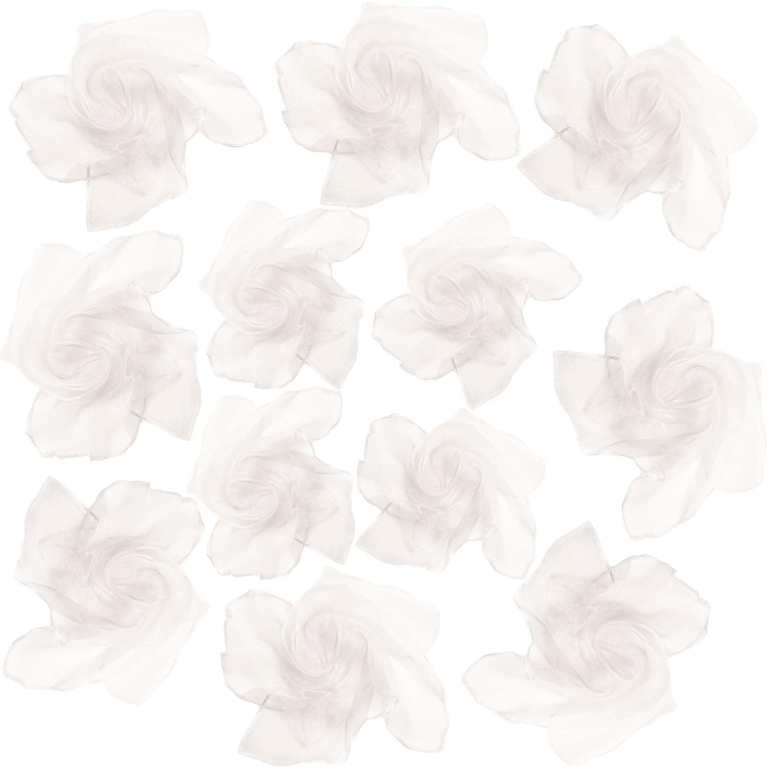 Lolakee Dance Scarves 12 Pcs Juggling Scarves for Kids Play Silk Scarve for Babies Toddlers Children Movement Learning Education Musical Accessories Colorful Scarfs Magic Tricks Performance(White)