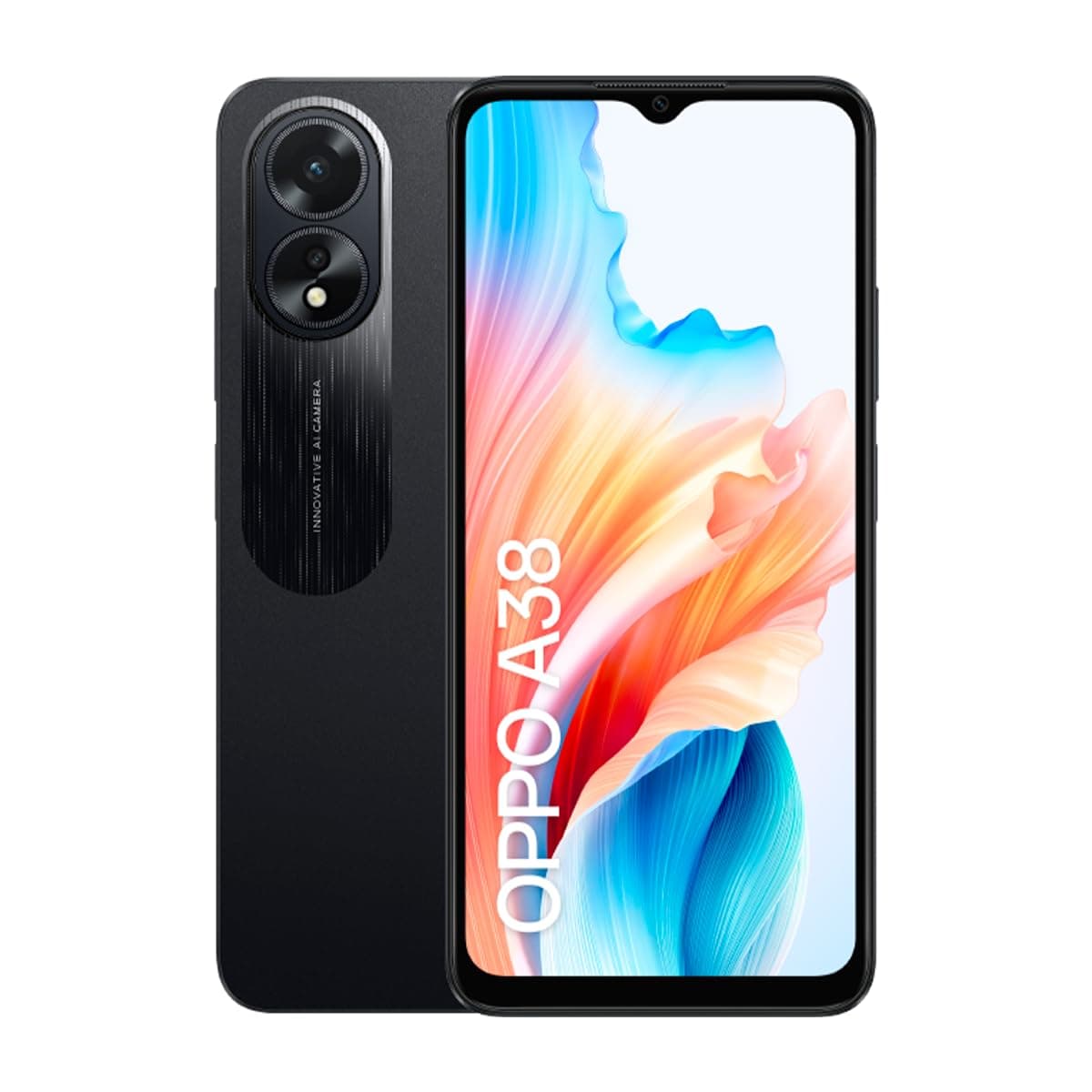 Oppo A38 4G Dual-SIM 128GB ROM + 4GB RAM (Only GSM | No CDMA) Factory Unlocked 4G/LTE Smartphone (Glowing Black) - International Version