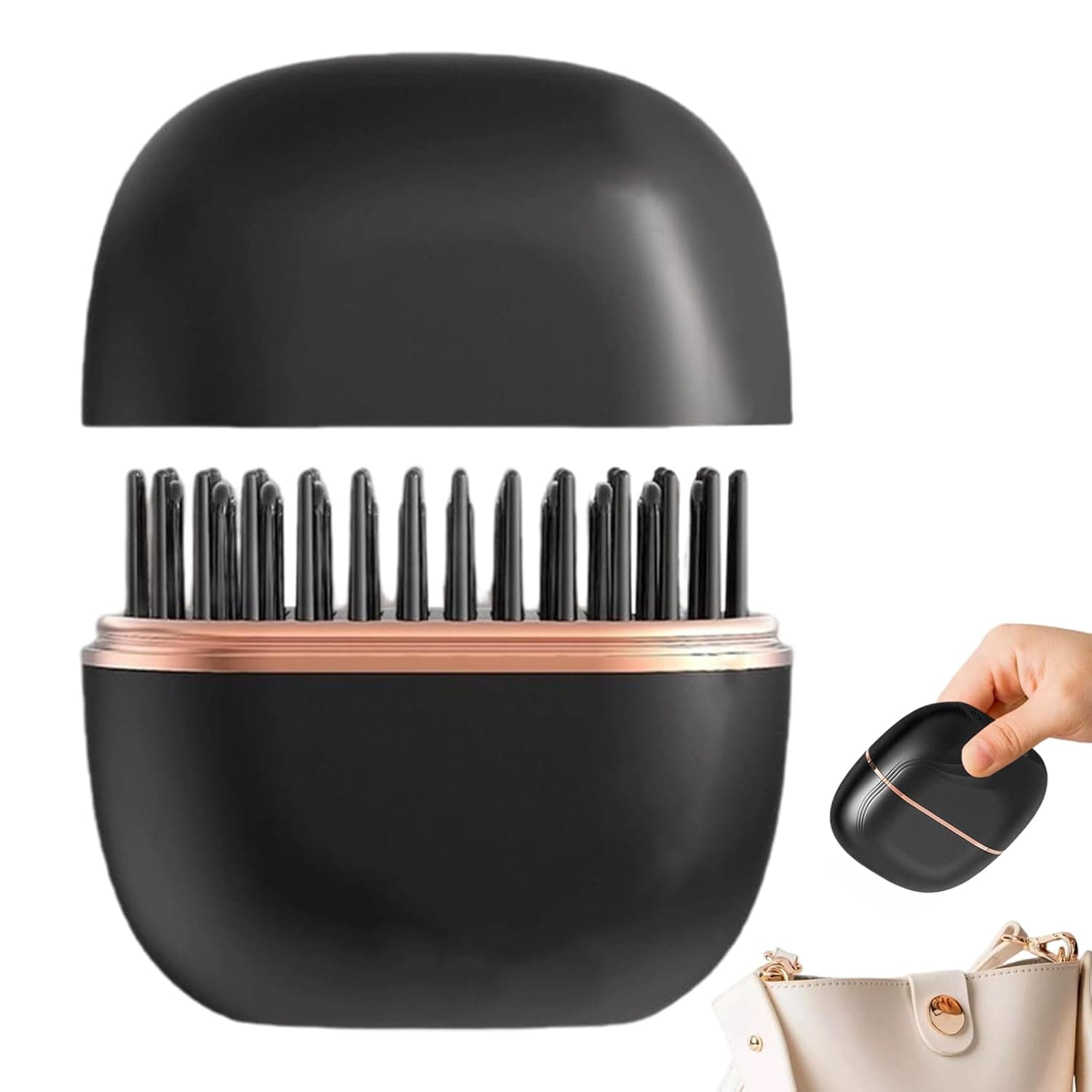 travel straightener brush,Cordless Fast Heating 25W Styling Tools | Hair Curler Straightener Brush,for Vacation Holiday Commuting Dating Daily Use