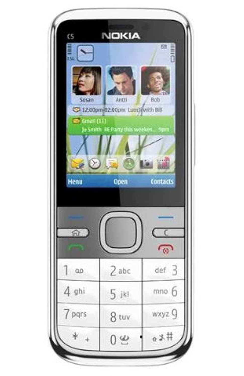 Nokia C Series C5-00 5MP Camera White Color (Unlocked) Smartphone Nokia C5-00
