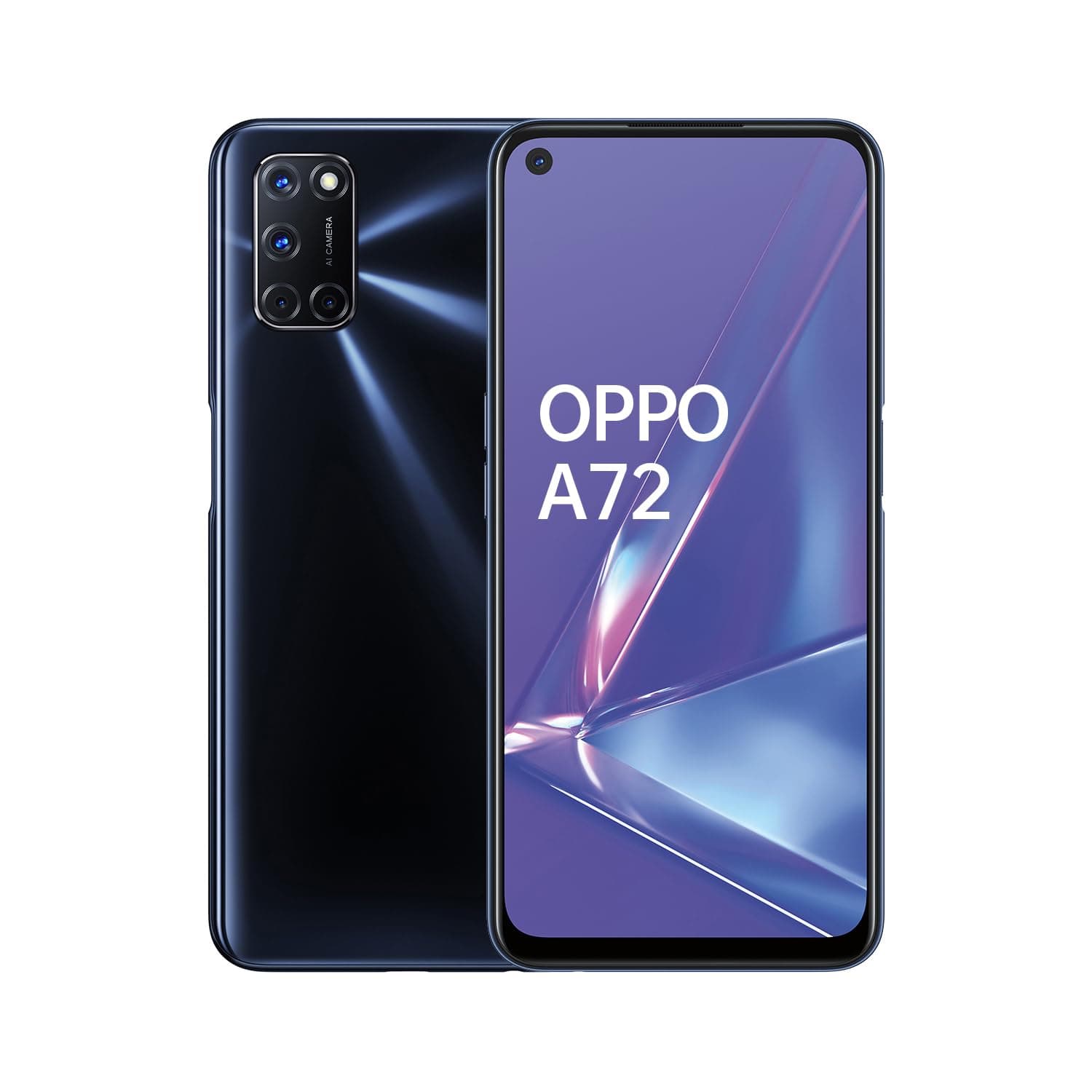 OPPO A72 Single-SIM 128GB ROM + 4GB RAM (GSM Only | No CDMA) Factory Unlocked 4G/LTE Smartphone (Twilight Black) - International Version