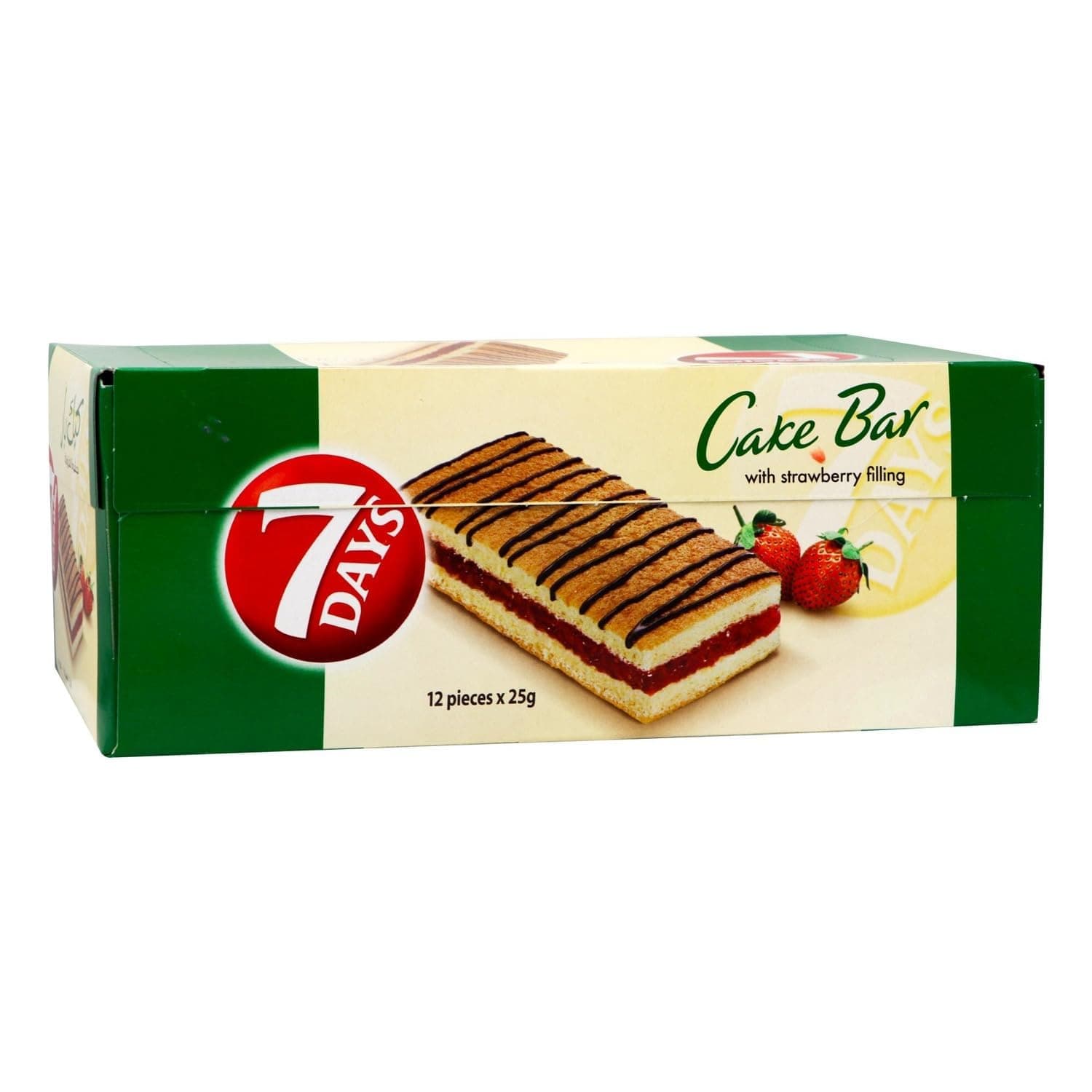 7DAYS Strawberry Mini Cake Bar, 300 g, 25g x 12