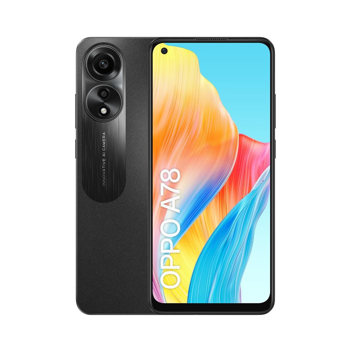 Oppo A78 Dual-SIM 128GB ROM + 8GB RAM (GSM only | No CDMA) Factory Unlocked 4G SmartPhone (Mist Black) - International Version