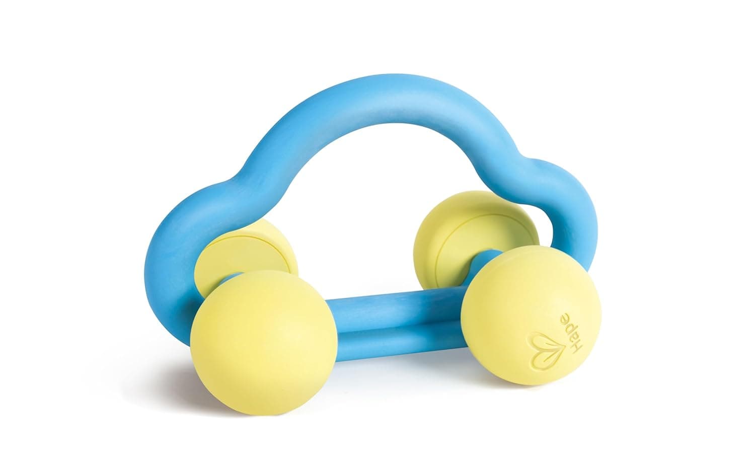 Hape Rattle & Roll Toy Car | Engaging Car Toy for Teething Babies | Soft, Easy-to-Grip Teething Toy | Eco-Friendly and Safe for Ages 8M+