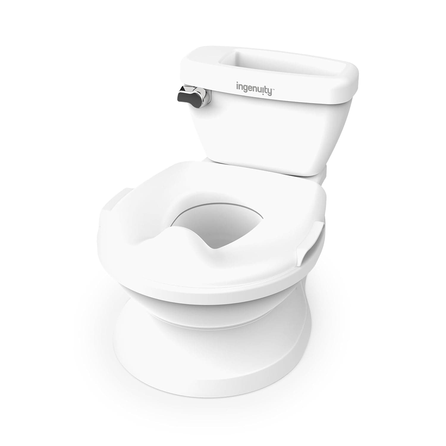 Ingenuity Summer Infant My Size Potty Pro in White, Toddler Potty Training Toilet, Lifelike Flushing Sound, for Ages 18 Months, Up to 50 Pounds