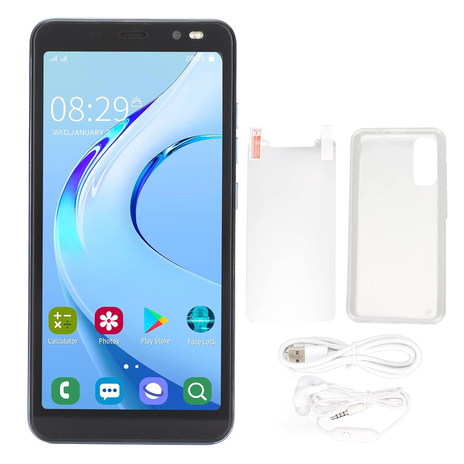 Rino4 Pro Unlocked Cell Phones, 2GB 32GB Smartphone FACE ID Dual SIM Android Phone with HD Glass Screen, 5.45 Inch Smartphone 3200mAh (blue)