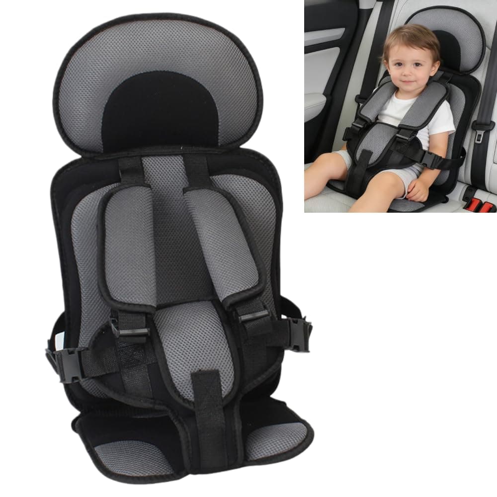 Baby Stroller Cushion, Adjustable Stroller Cushion, High Chair Children's Stroller Pad, Foldable Protection, Travel Accessories, Suitable For Children Aged 0-8 ﻿ (Grey-Small)