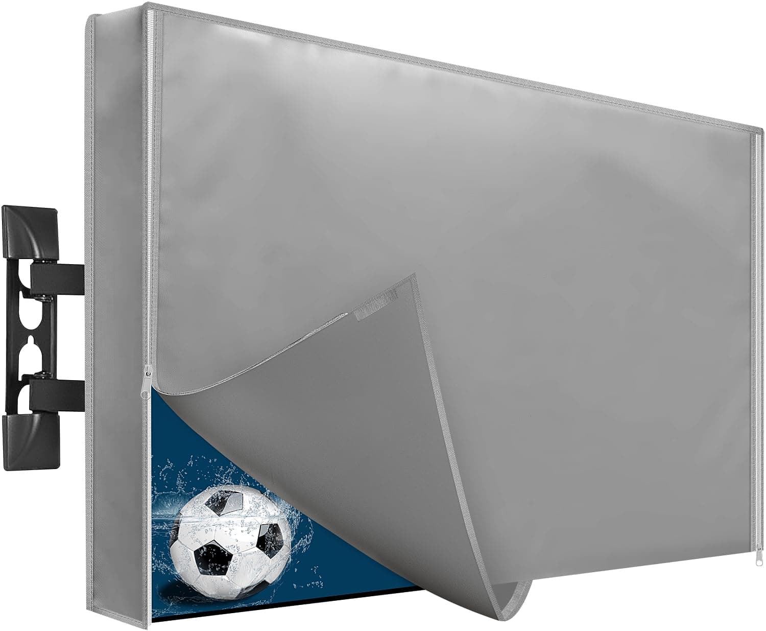 Outdoor TV Cover 39 to 40 Inch Weatherproof, Waterproof Outside TV Covers Heavy Duty 600D Oxford TV Covers Outdoor TV Screen Protectors Shield with Zippers and Velcro for Flat Screen Outdoor TVs