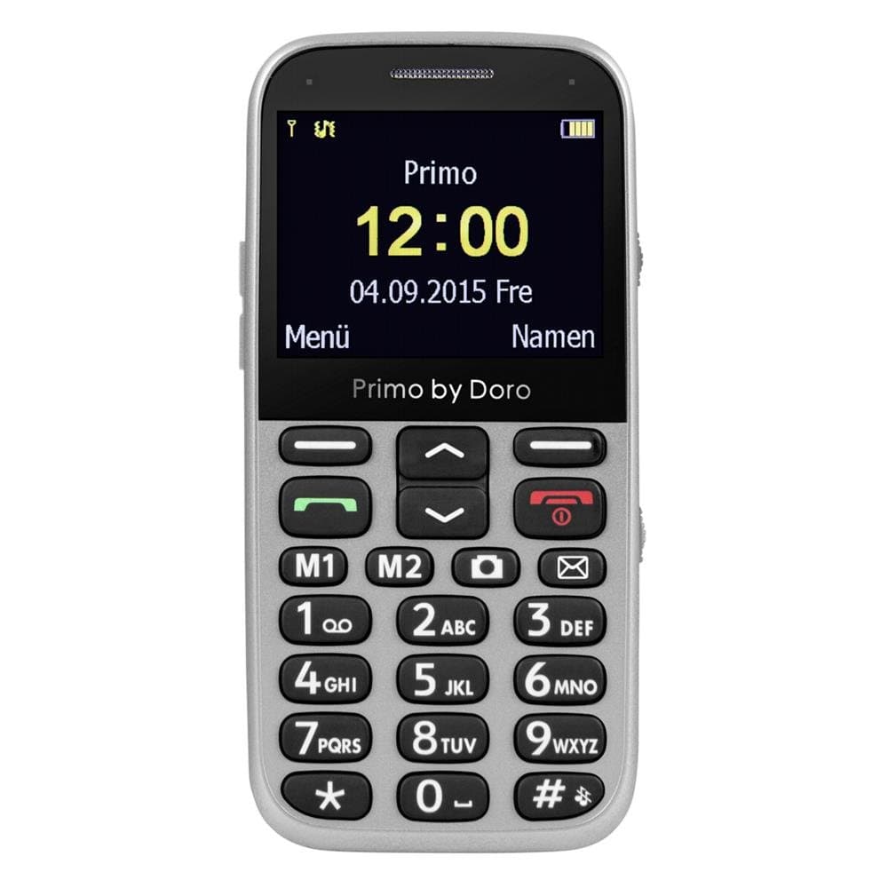 Doro Primo 366 Single-SIM (GSM Only | No CDMA) Factory Unlocked 2G Cellphone (Silver) - International Version