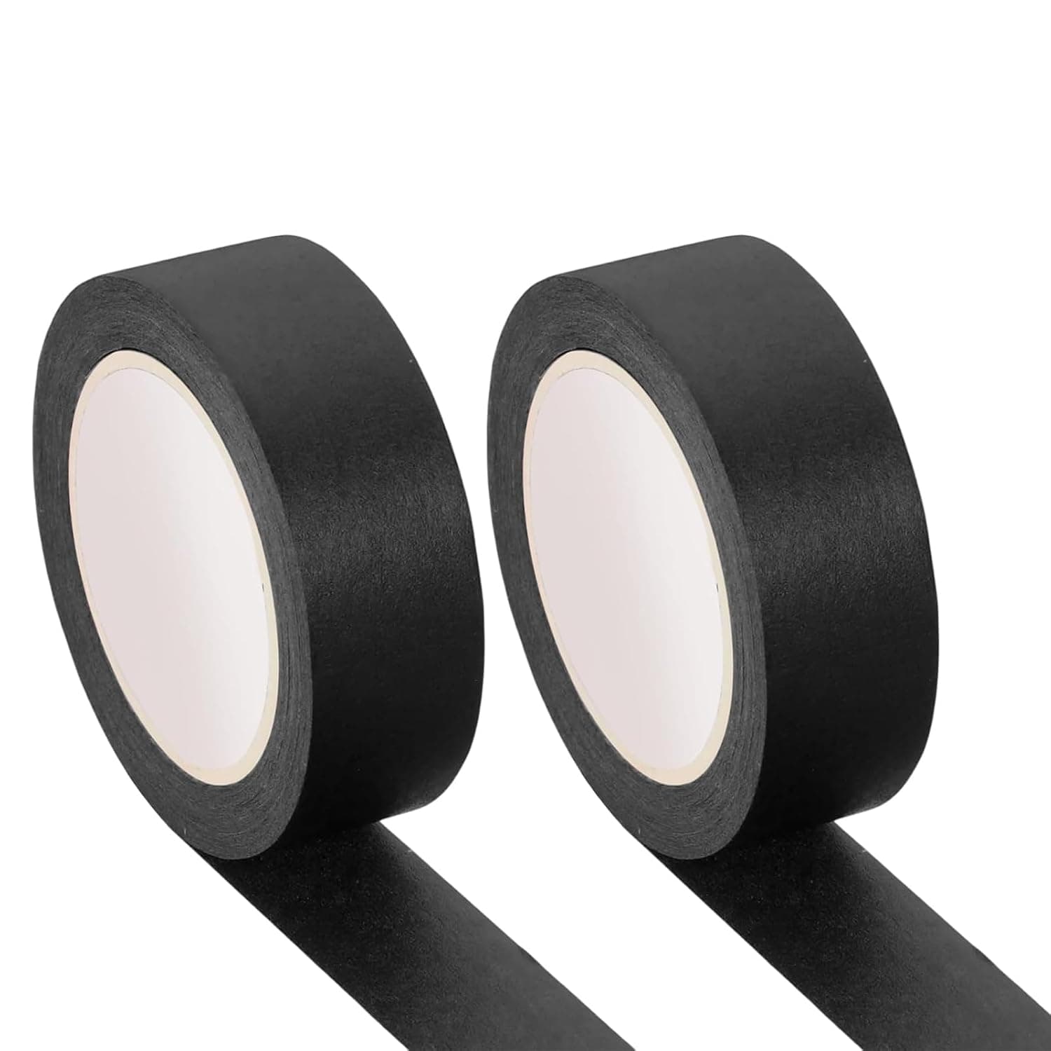 ‌0.6 Inch x 14 Yards 2 Rolls Black Masking Tape Self-Adhesive Masking Tape for Painting Holiday Gifts Wrapping DIY Craft Decoration