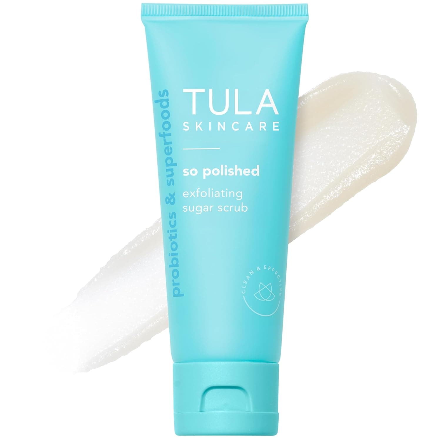 TULA Probiotic Skin Care So Polished Exfoliating Sugar Scrub | Face Scrub, Gently Exfoliates with Sugar, Papaya, and Probiotics for a Softer and Radiant-Looking Complexion | 2.9 oz.