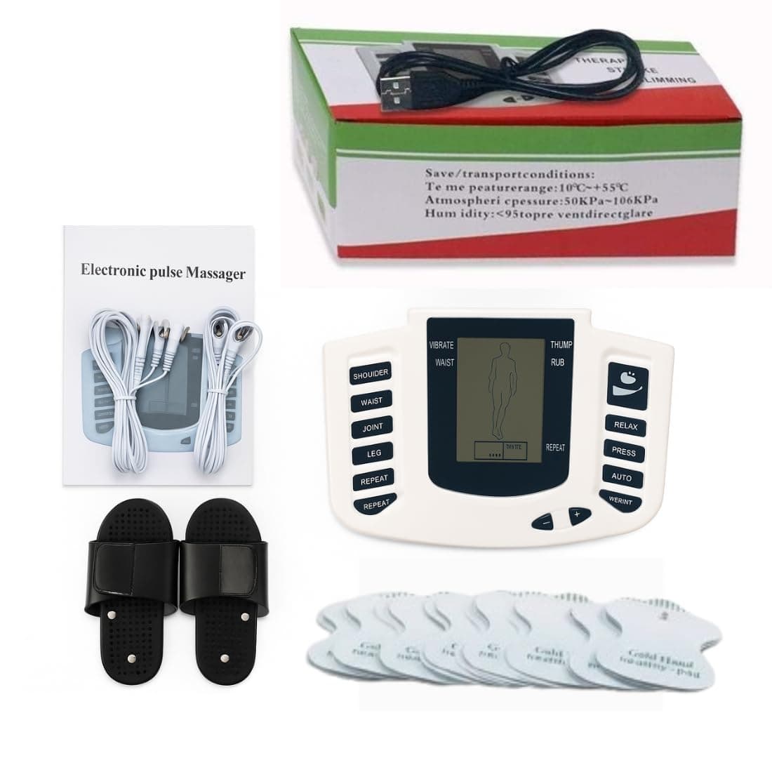 AGAM Physiotherapy Machine with Foot Massage Slippers - Advanced Pain Relief and Relaxation Device with Multiple Therapy Modes