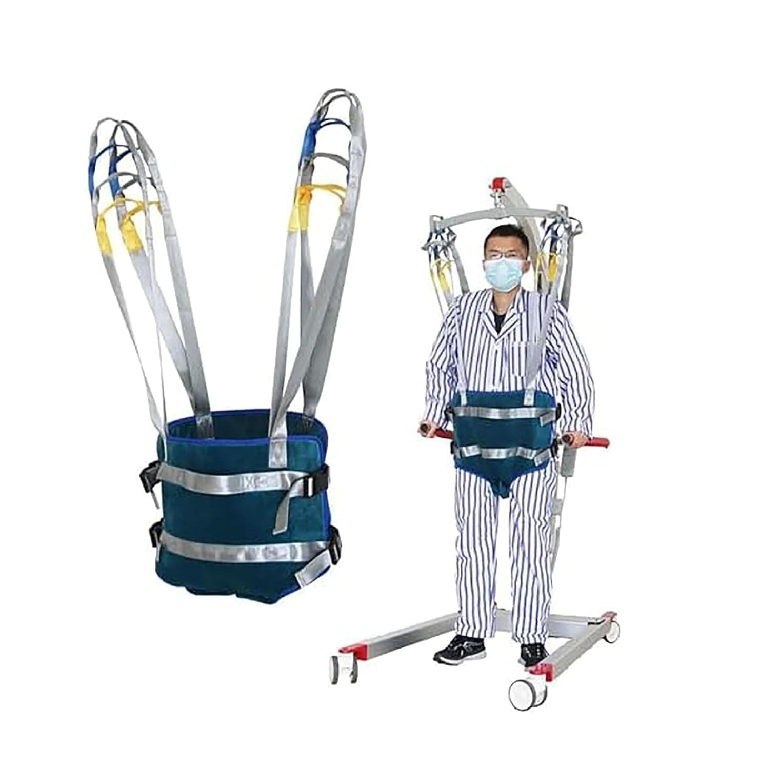 Full Body Sling Patient Lift, Walking Lift Sling,Walking Standing Training Aids for Bariatric and Elderly Care 180 kg Capacity(Large)