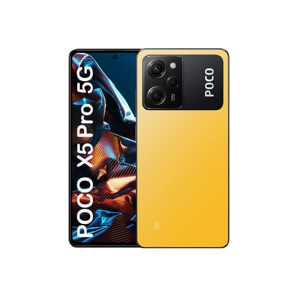POCO X5 Pro 5G (Yellow 8GB RAM, 256 Storage) - 120Hz POLED Display | Snapdragon 778G processor | 67W turbo charging | 108MP pro-grade camera, Bluetooth, Wi-Fi, USB