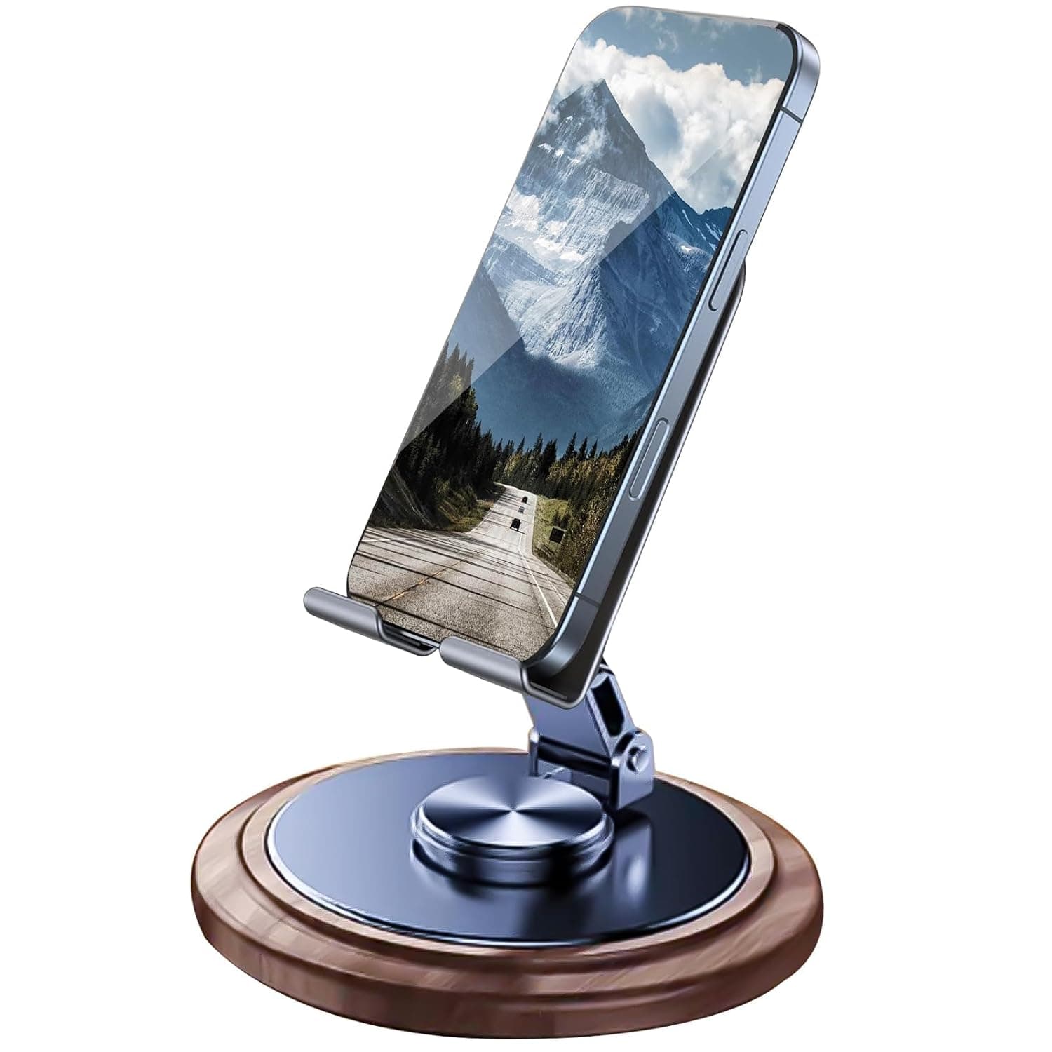 حامل هاتف مكتبي قابل للتعديل | حامل هاتف مكتبي قابل للطي يدور 360 درجة مع قاعدة مضادة للانزلاق لايفون 16 15 14 13 برو ماكس والهواتف الذكية والايباد