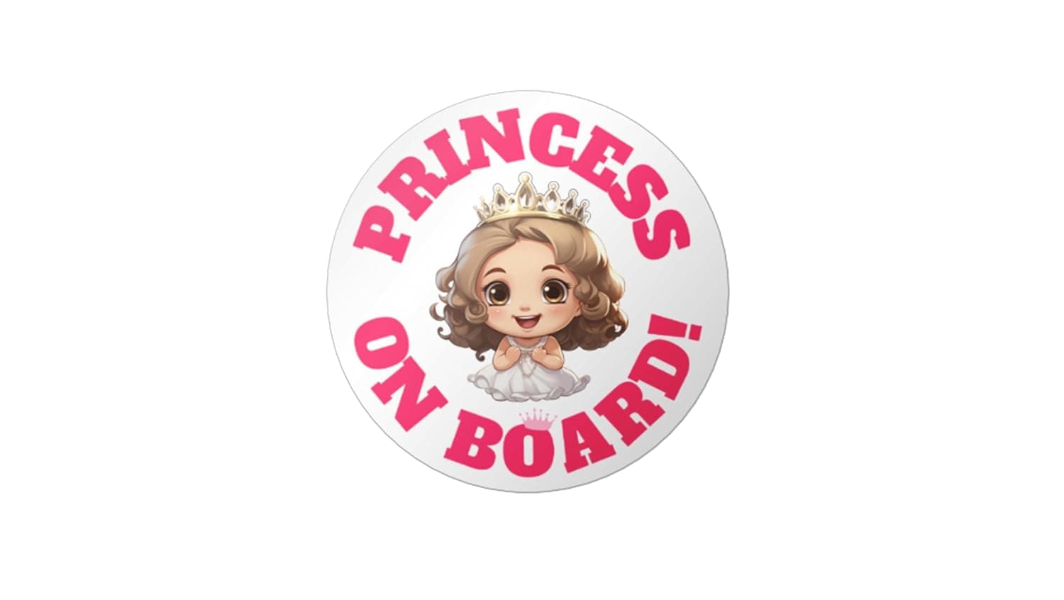 Baby On Board Sticker for Cars - Ideal Baby Car Accessories for Parents with Babies - Adorable for Baby Boy, Baby Girl - Cartoon Style Baby On Board Car Stickers by Insane Grape (Princess 2)