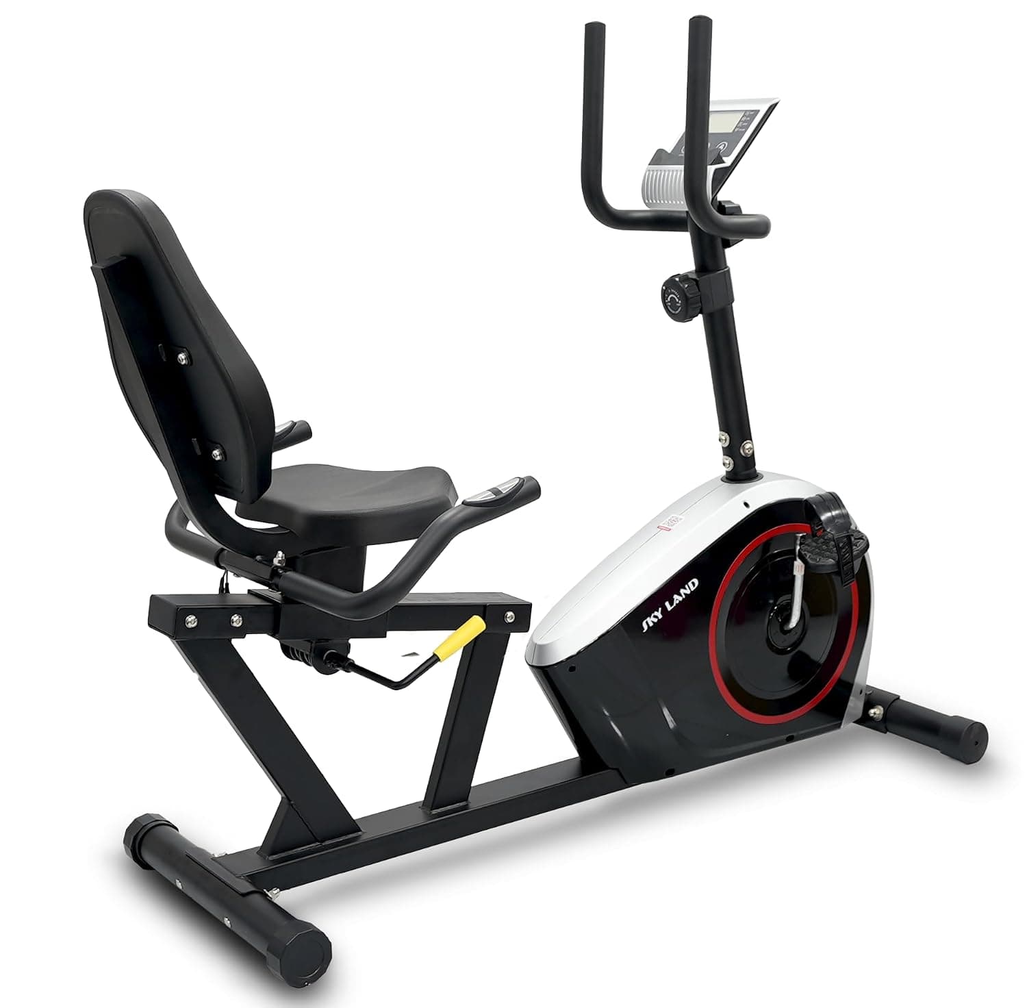 SKY LAND Recumbent Magnetic Exercise Bike for Home Gym and Indoor Cycling Silent Operation Digital Monitor Adjustable Resistance Comfortable Seat EM1536 and EM1571